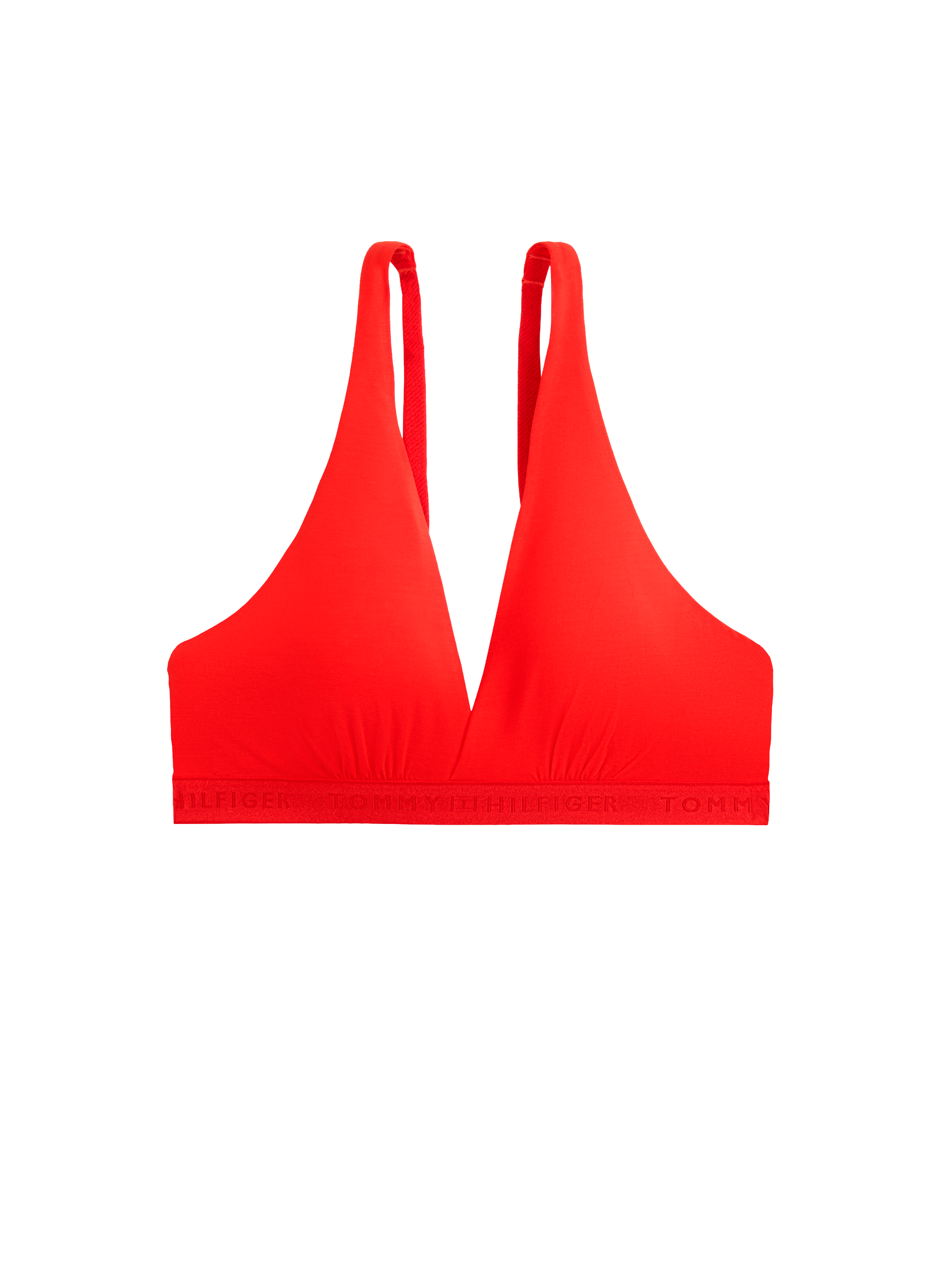 Brassière triangle à logo TOMMY HILFIGER Rouge