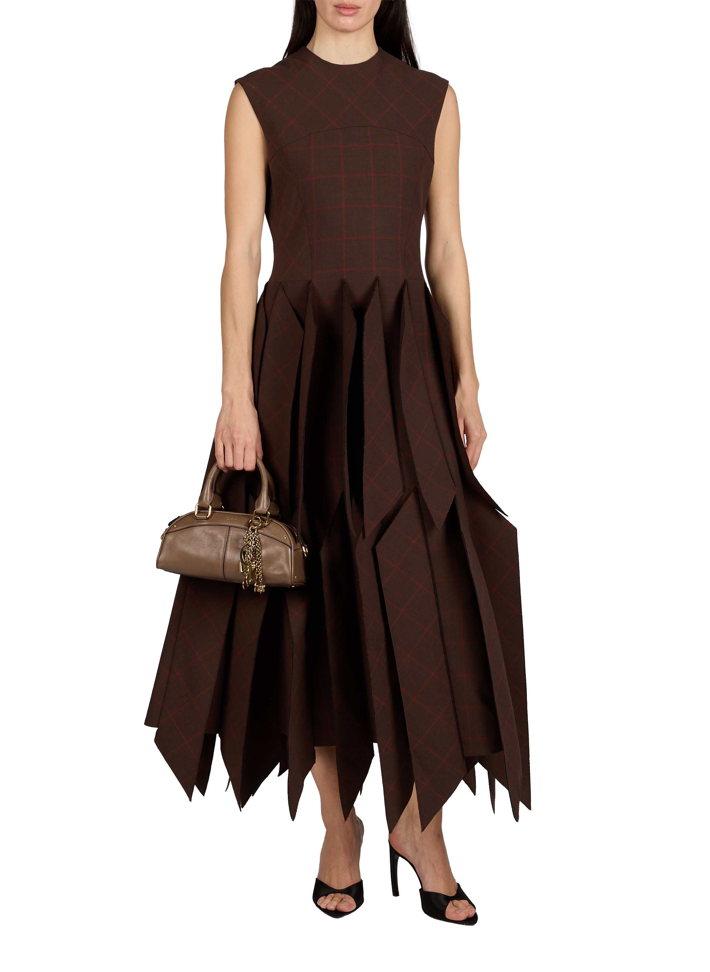 Petit sac bowling en cuir de veau CHLOÉ Gris