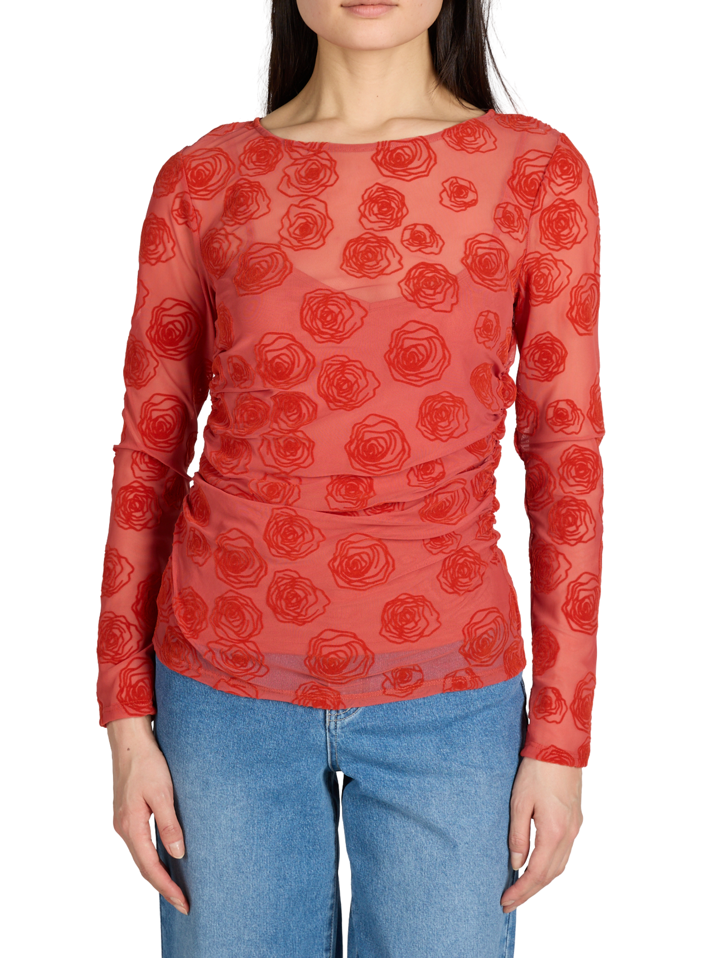 <span>T-shirt with long sleeves Objelodie floral</span> OBJECT No Color
