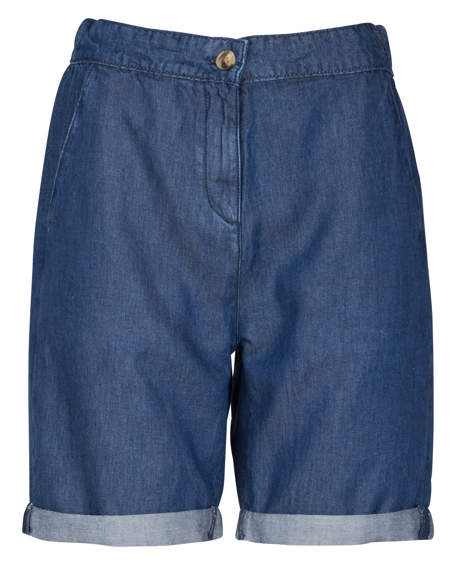 Bermuda fluide élastiqué en denim Deauville ARMOR-LUX Bleu
