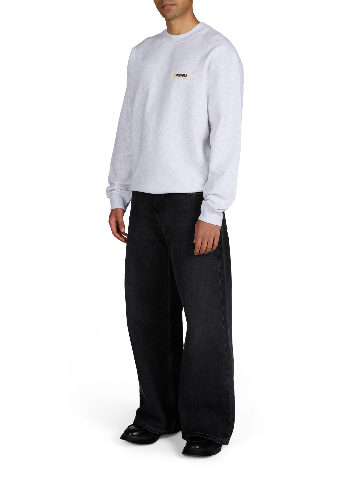 Sweatshirt droit Gros Grain en coton JACQUEMUS Gris