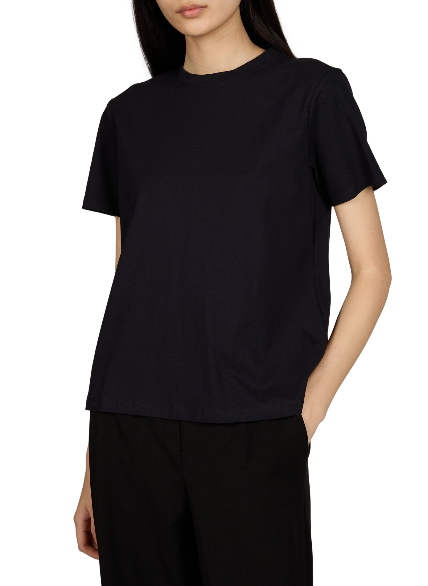 T-shirt Vinora en coton mélangé VILA Noir