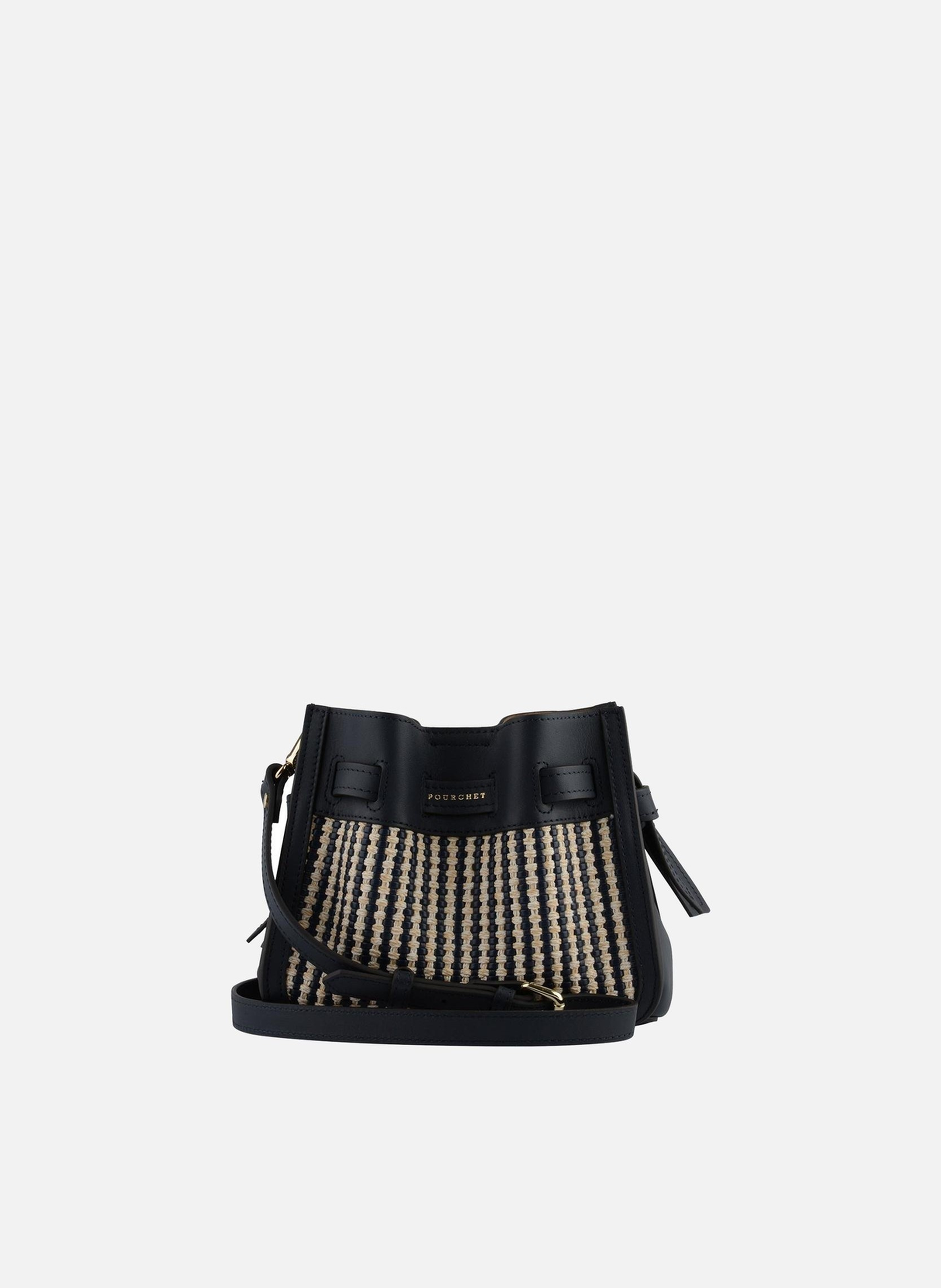 Blossom tressé | sac porté épaule POURCHET Bleu