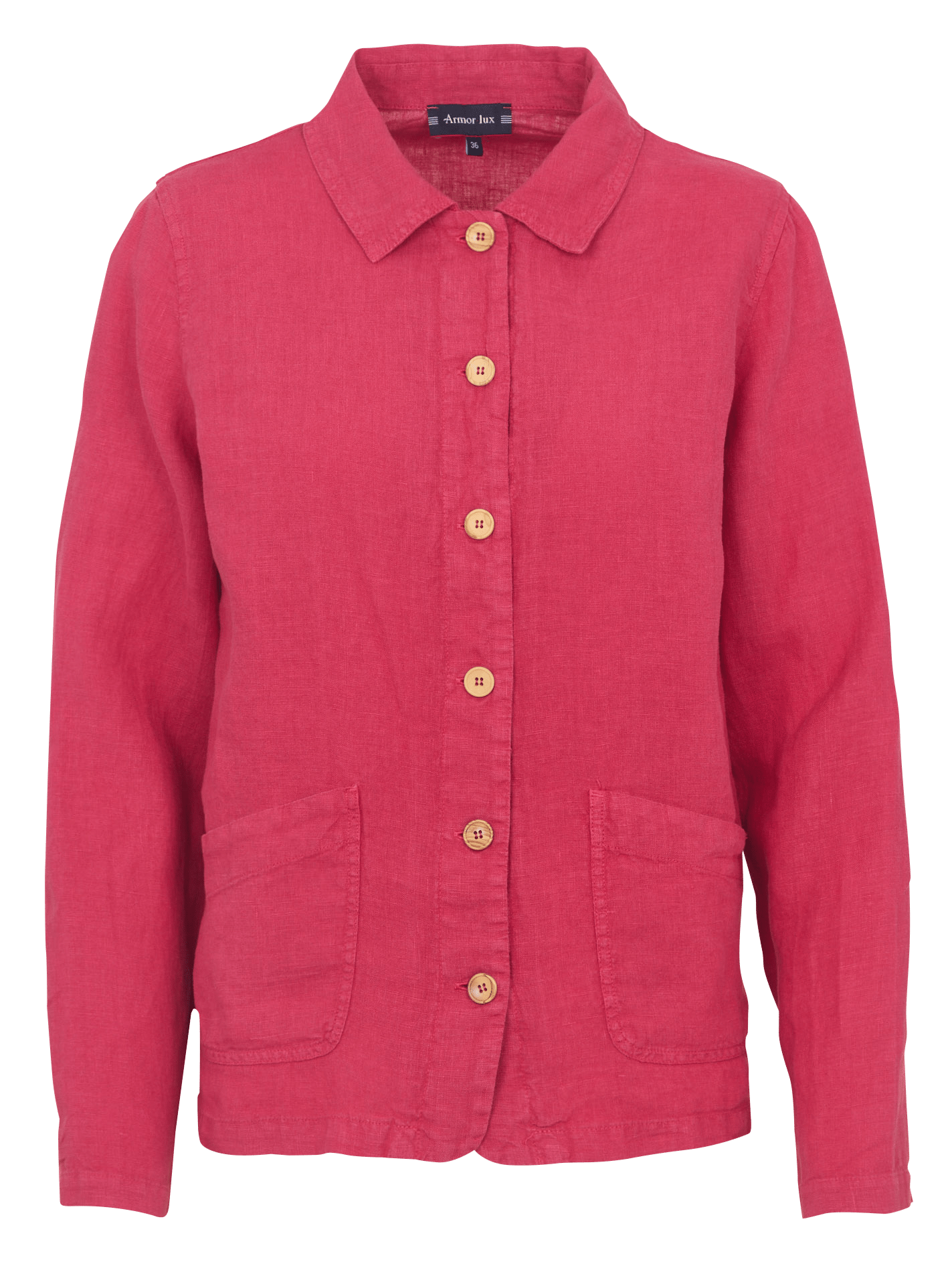 Chemise droite en lin ARMOR-LUX Rose