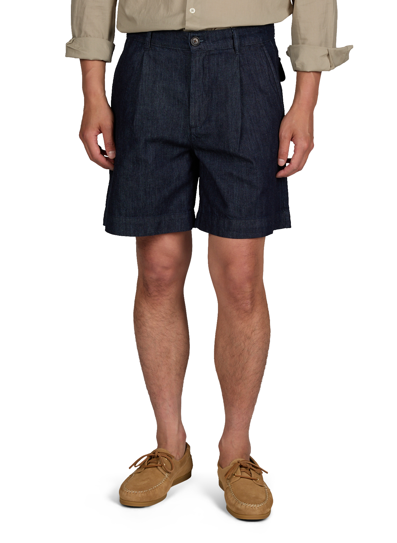 Short droit Denver en denim de coton LAFAURIE Bleu