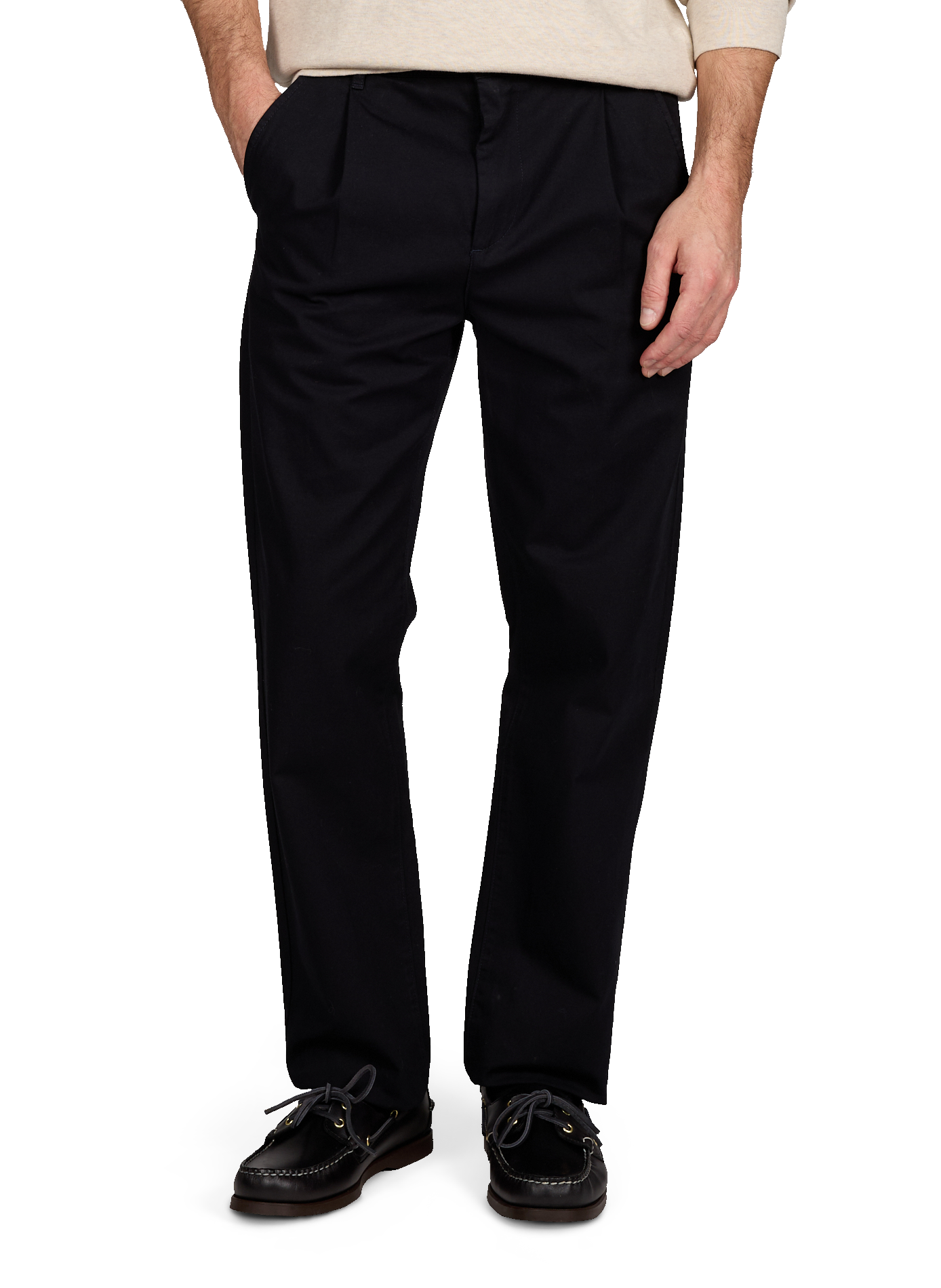 Diego straight pants in cotton and linen LAFAURIE Blue