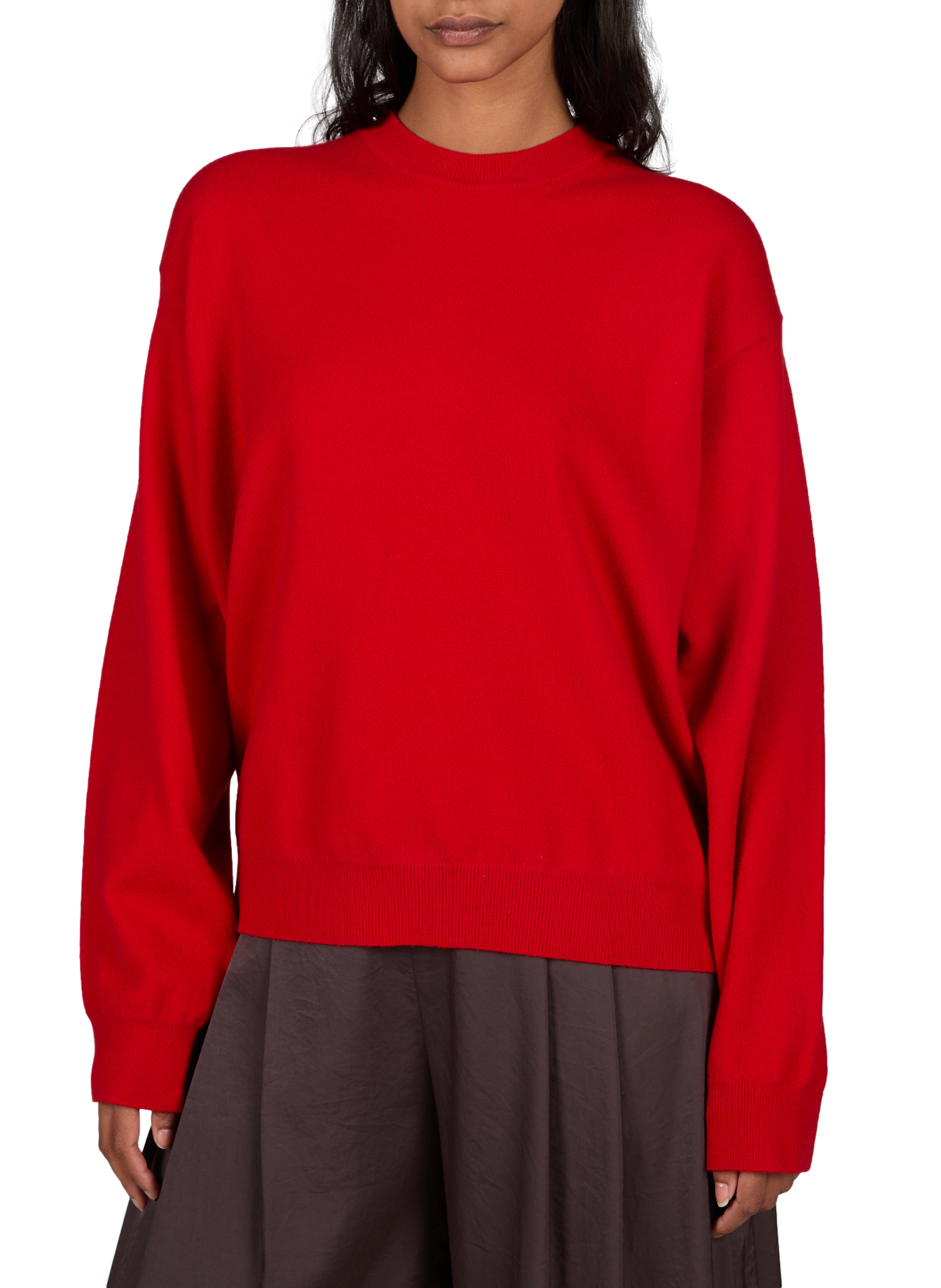 Pull à découpes dos en laine mélangée ROHE FRAMES Rouge