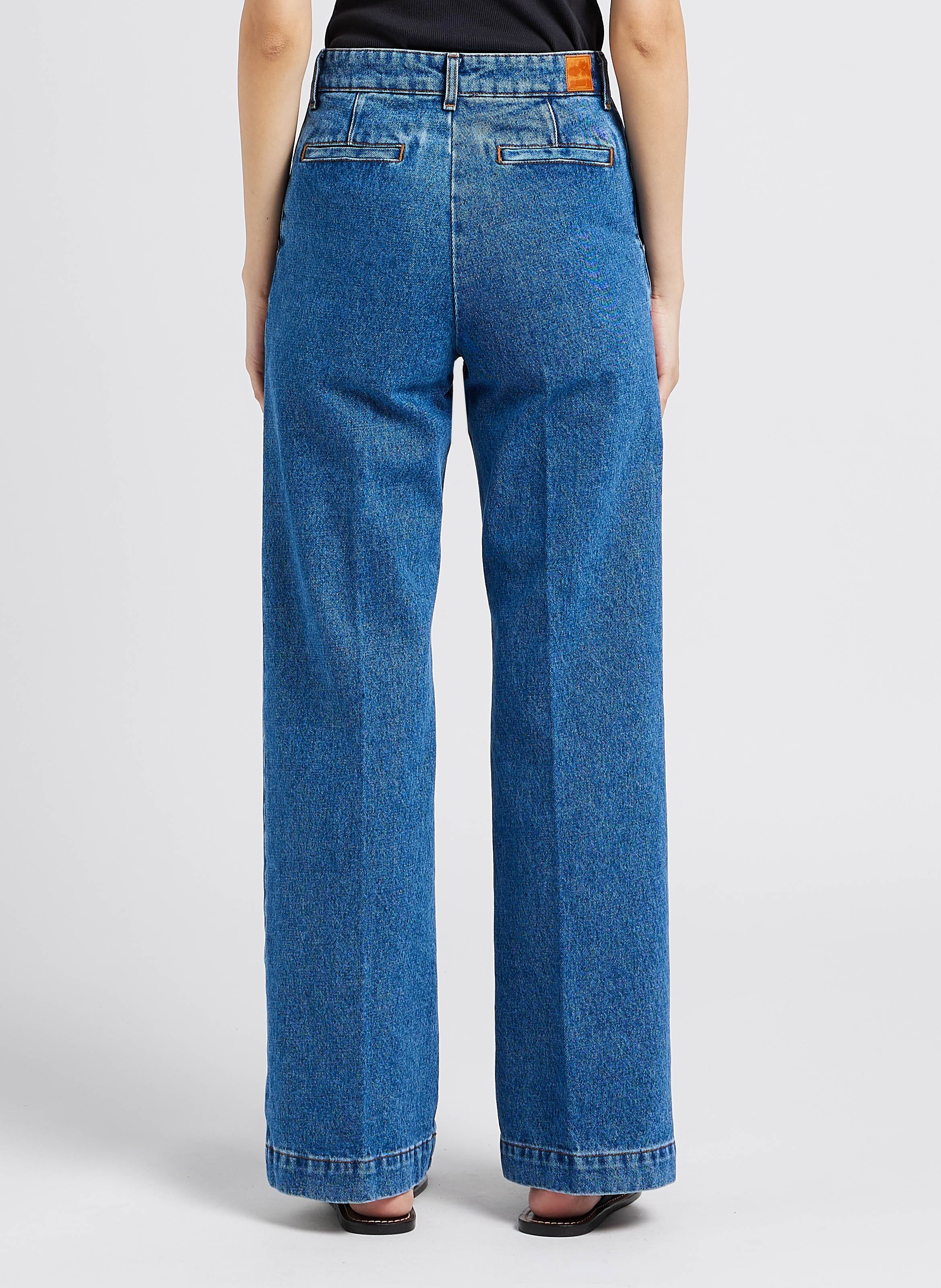 Jean boot-cut en coton california SOEUR Bleu