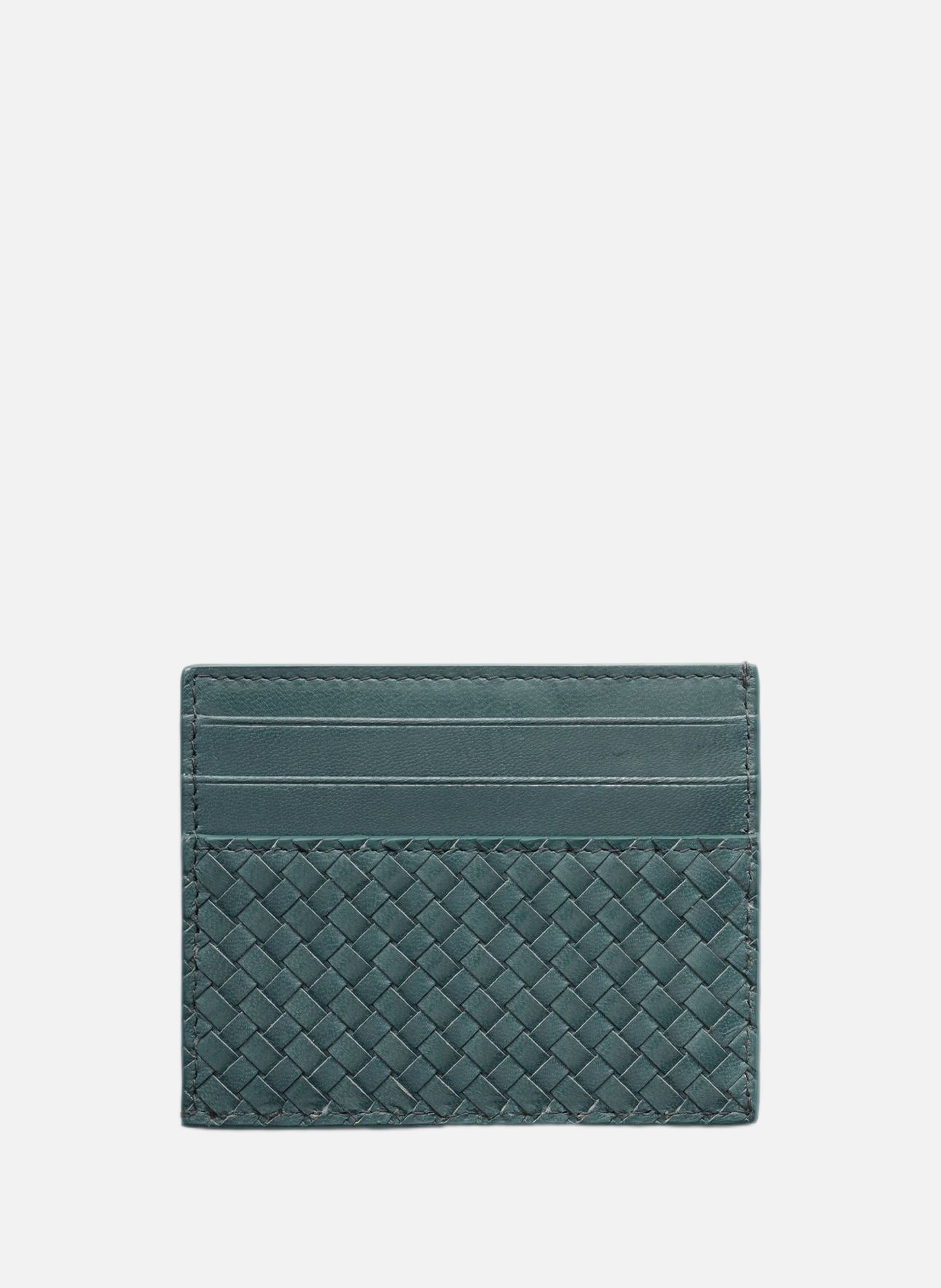 Porte-cartes en cuir PRADA Bleu