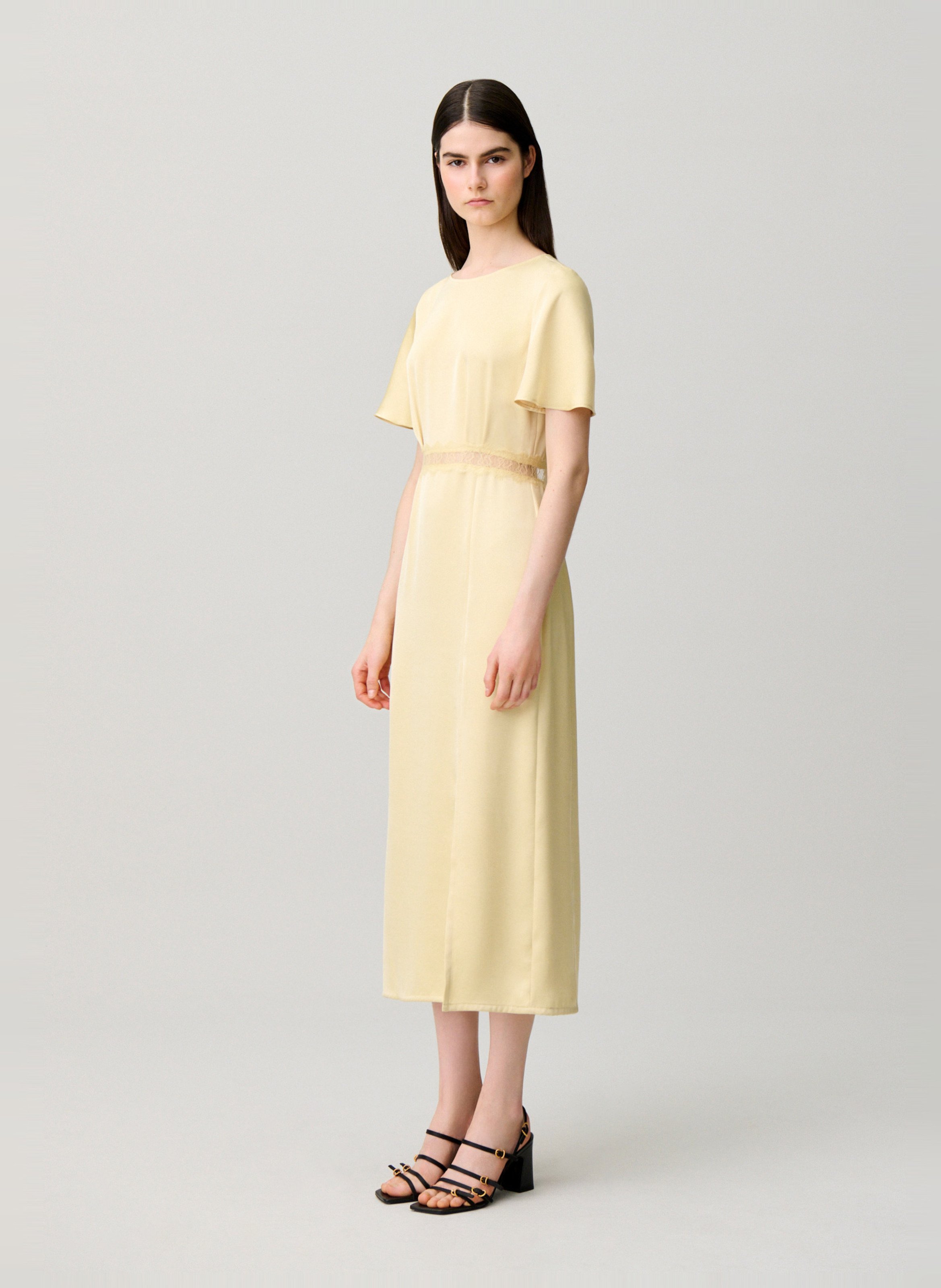 Robe longue col rond CLAUDIE PIERLOT Jaune