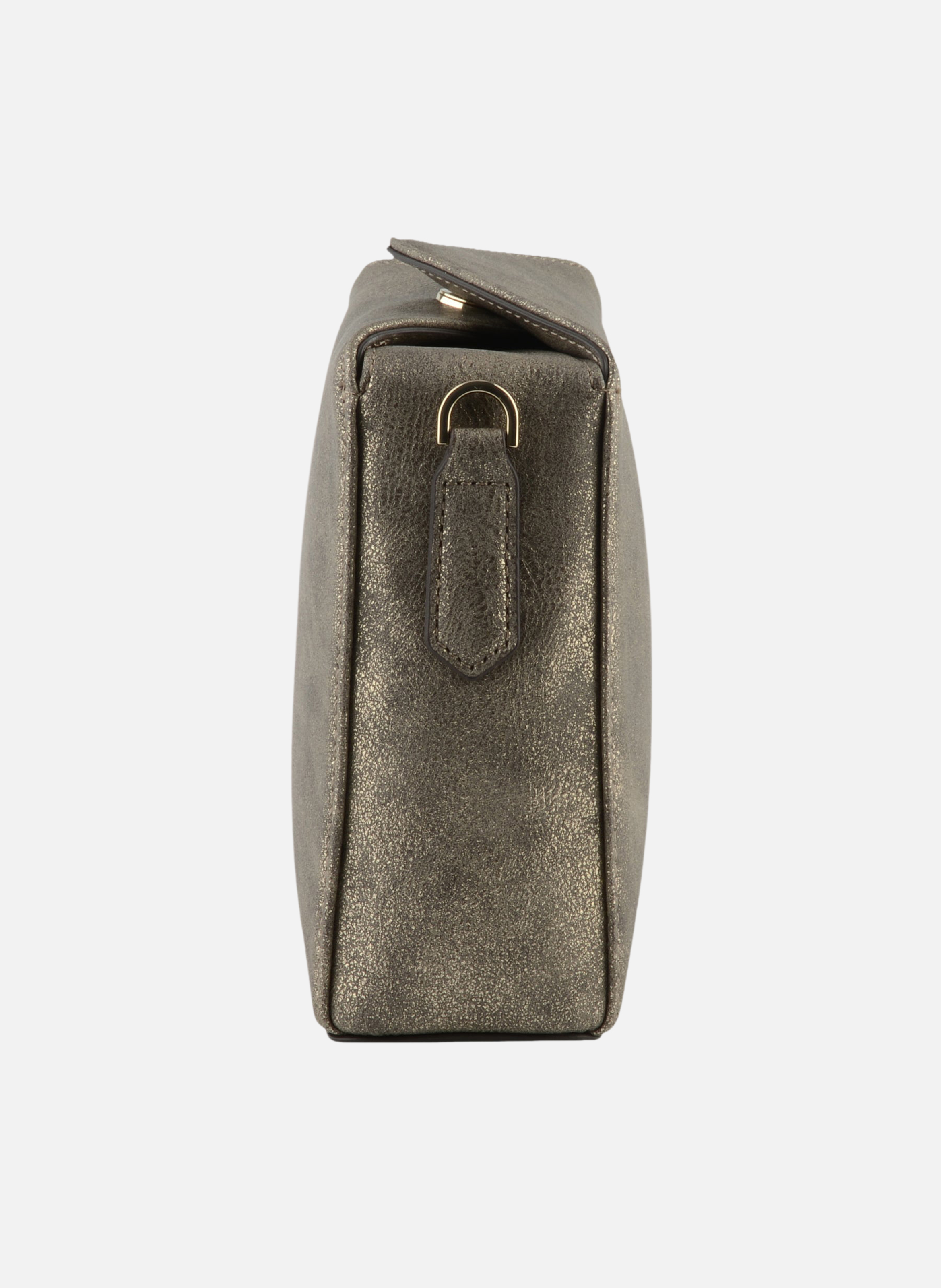 Cassetta vernis | sac porté épaule en cuir de vachette | Doré POURCHET Femme