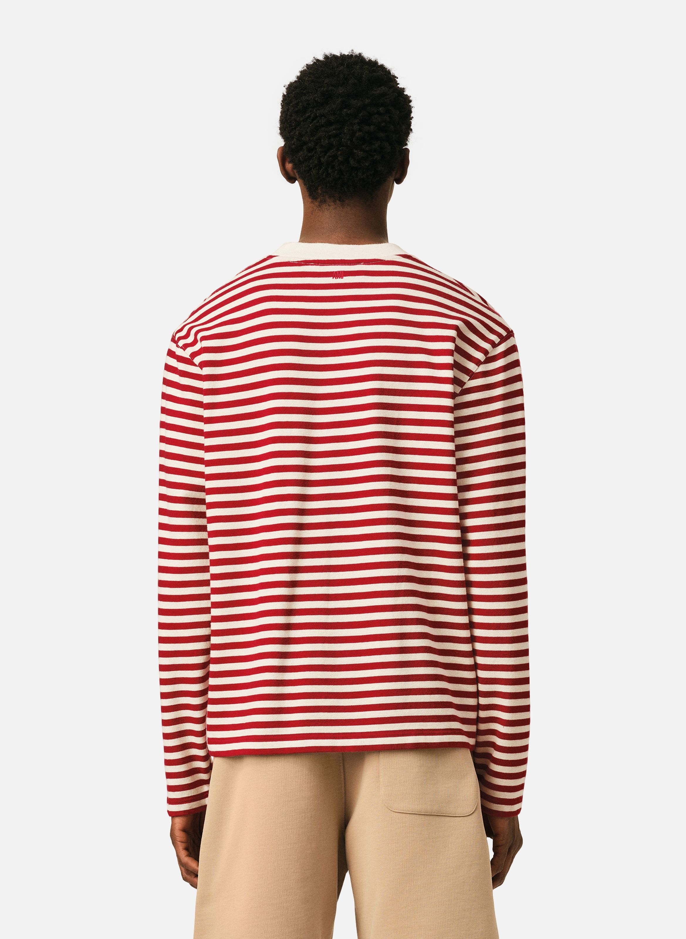 T-shirt marinière unisexe en coton ami de coeur AMI PARIS Rouge