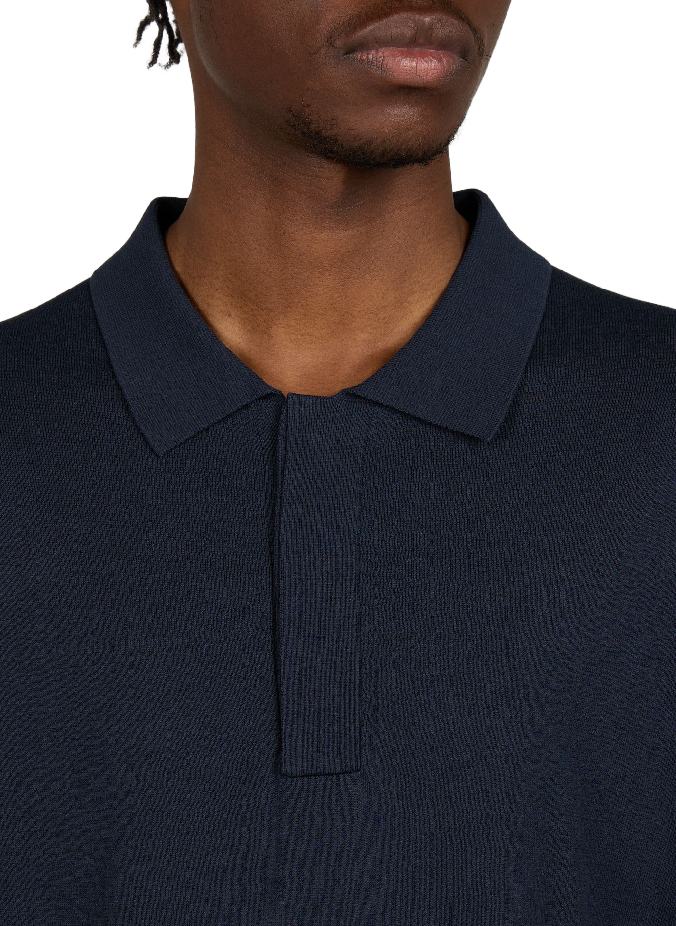 Long-sleeved knit polo NN.07 Blue