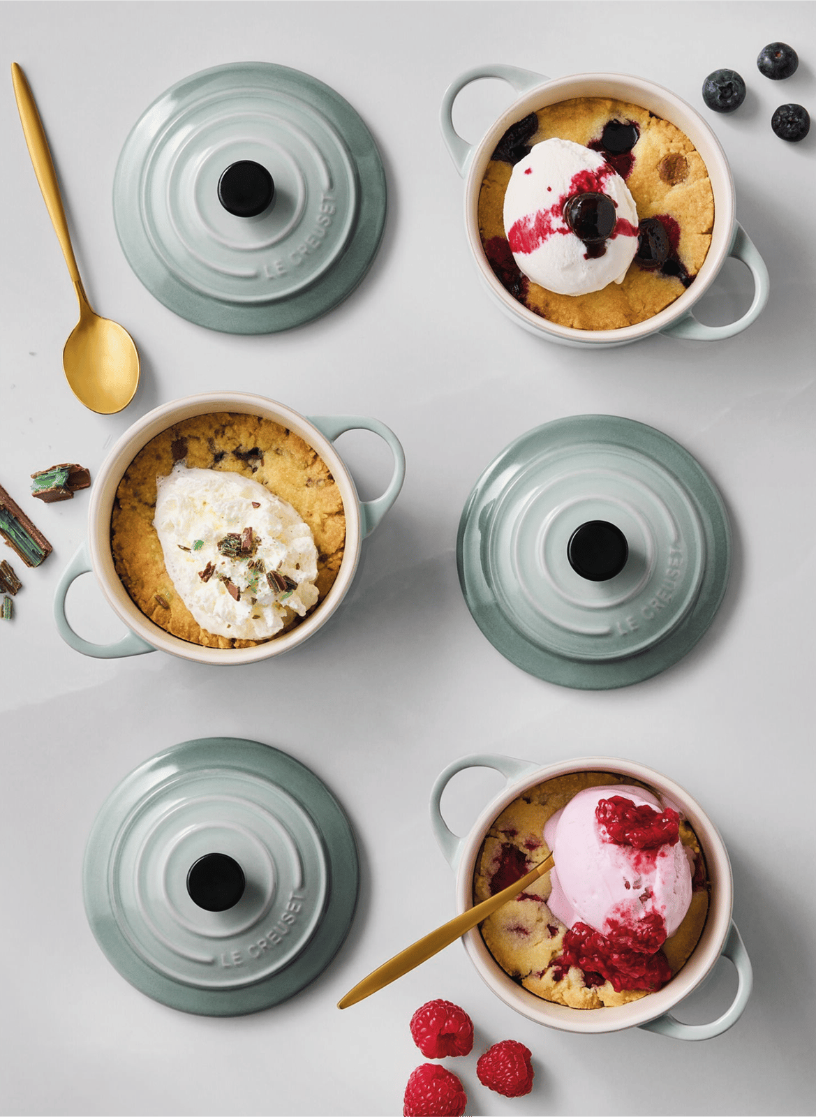 Mini-Kochtopf aus Keramik LE CREUSET Grau
