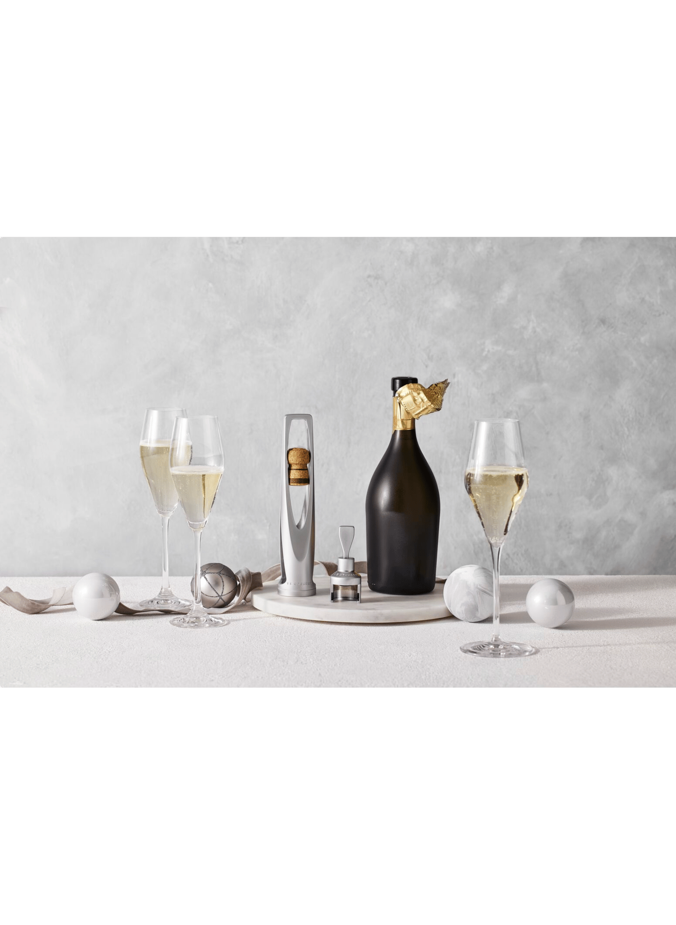 Blasenentwickler SW-105 für Schaumwein LE CREUSET Silber