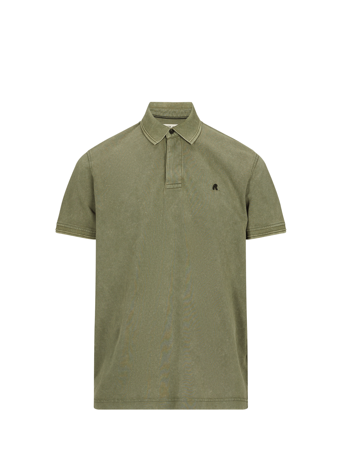 Short-sleeve washed polo REPLAY Green