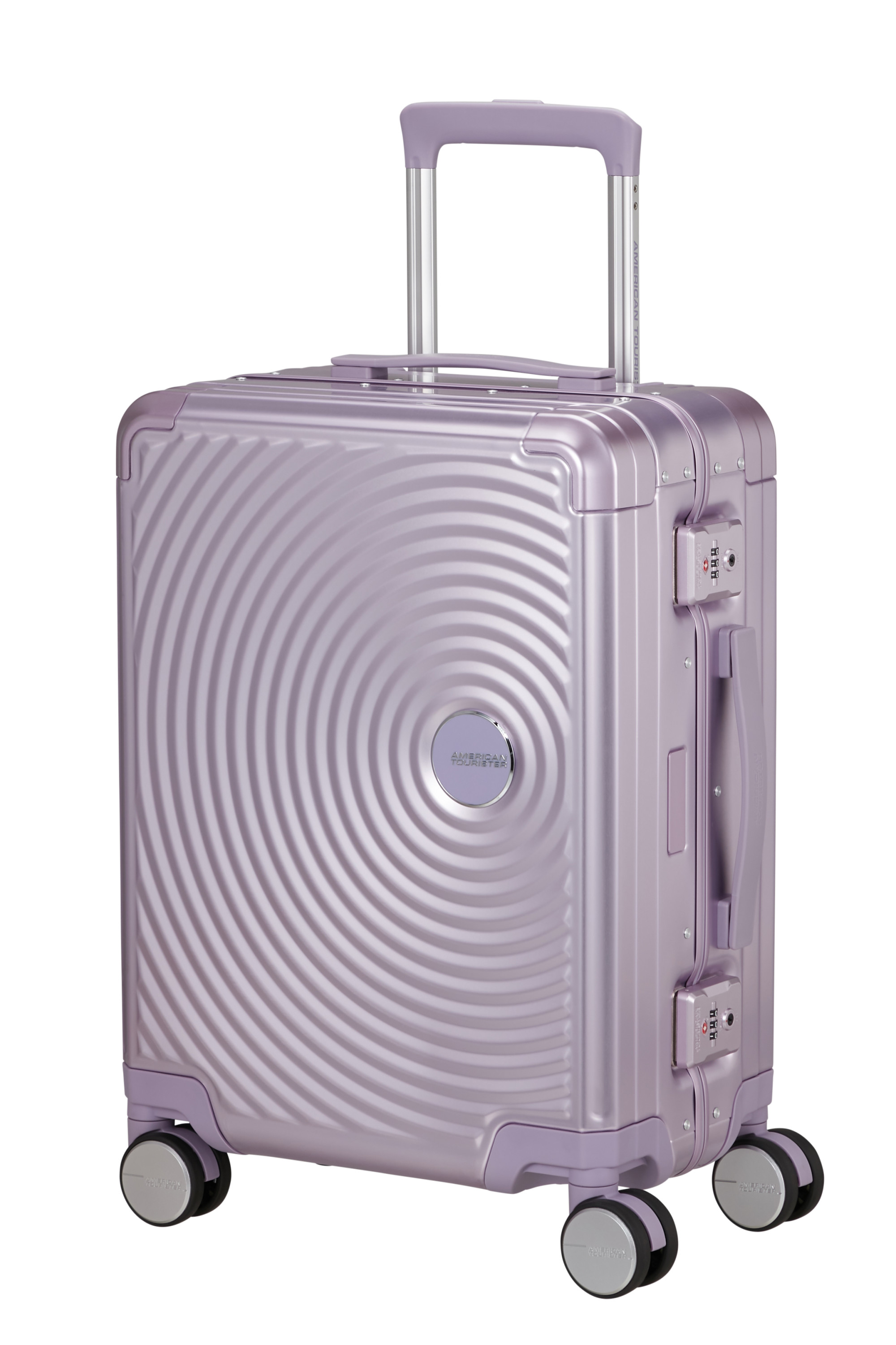 Soundbox alu valise 4 roues taille s AMERICAN TOURISTER Violet