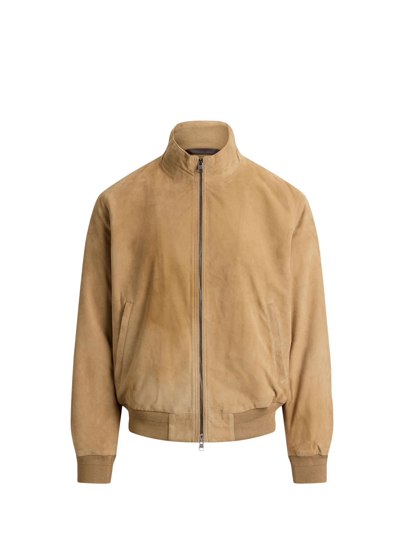 Veste col montant en cuir POLO RALPH LAUREN Beige