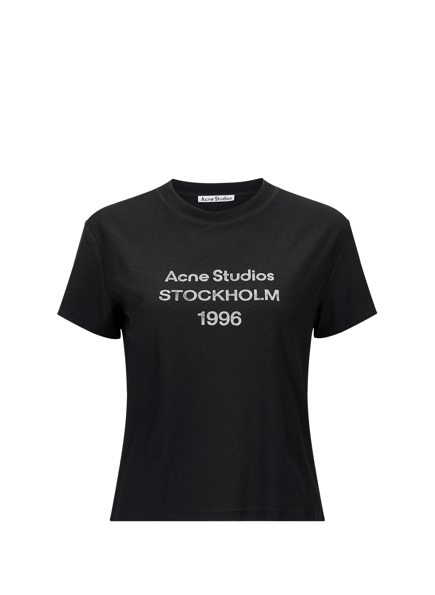 T-shirt à logo en coton mélangé ACNE STUDIOS Noir