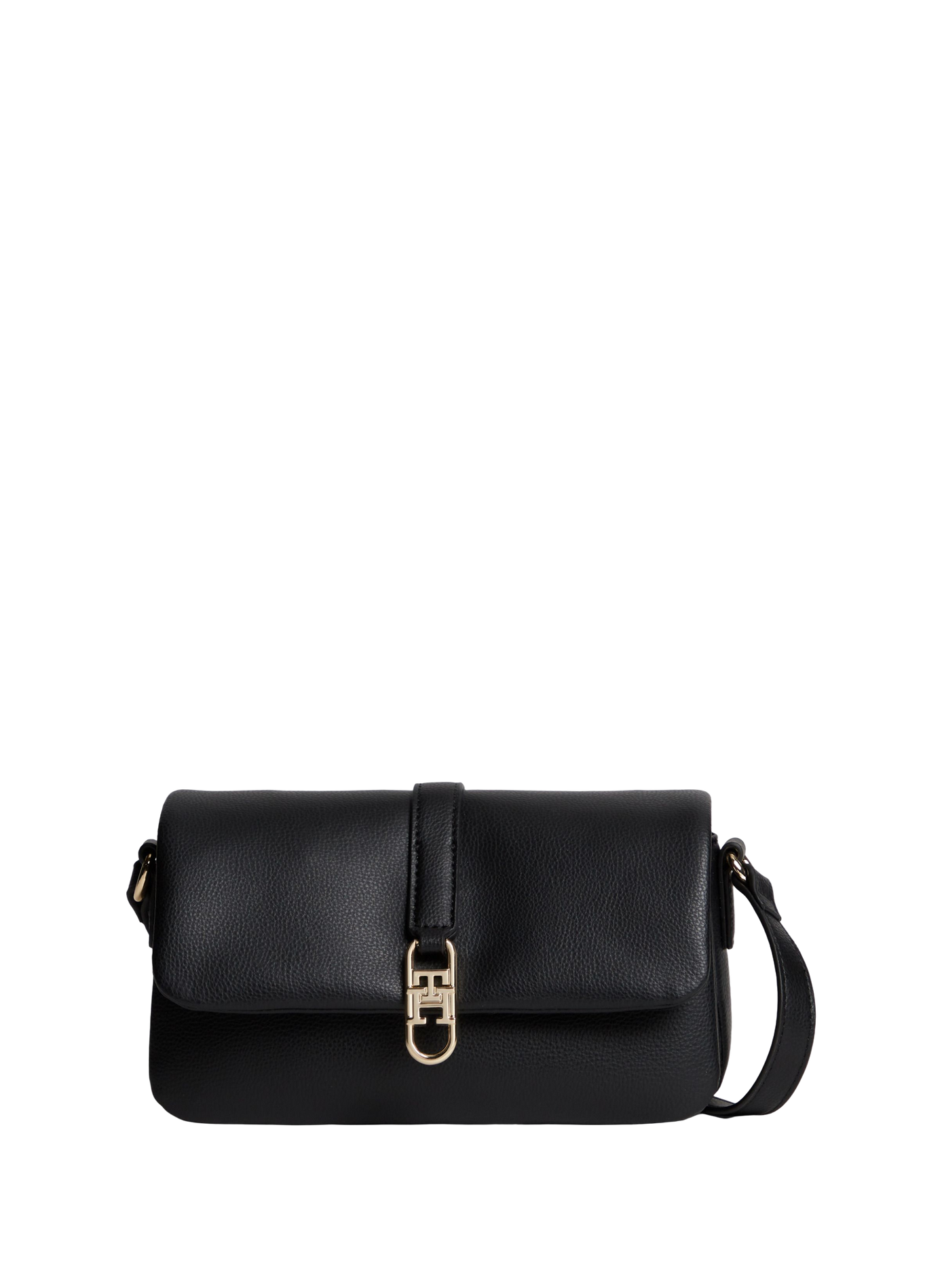 Plain flap crossbody bag TOMMY HILFIGER Black
