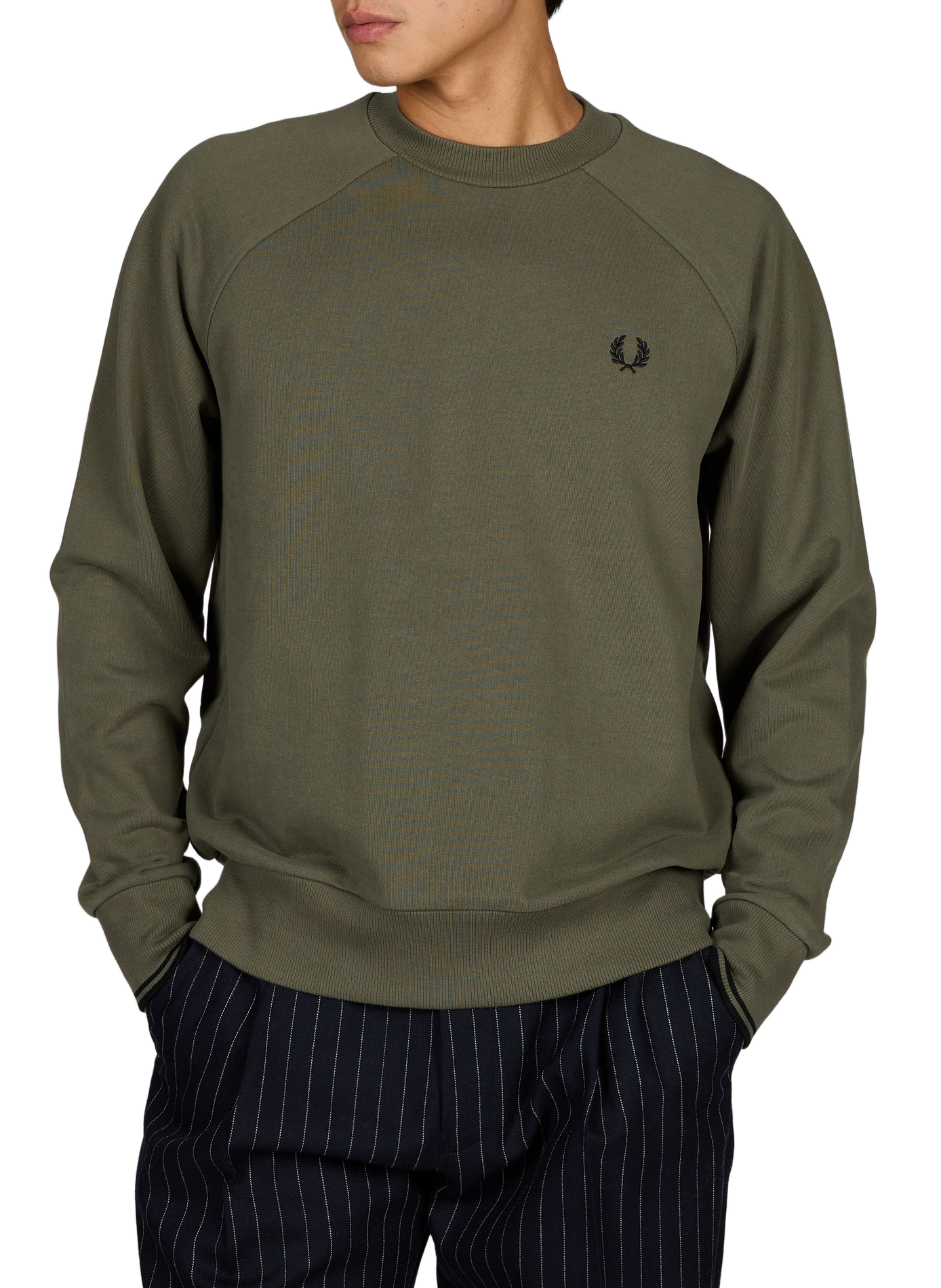 Sweatshirt Caspian van katoen FRED PERRY Groen