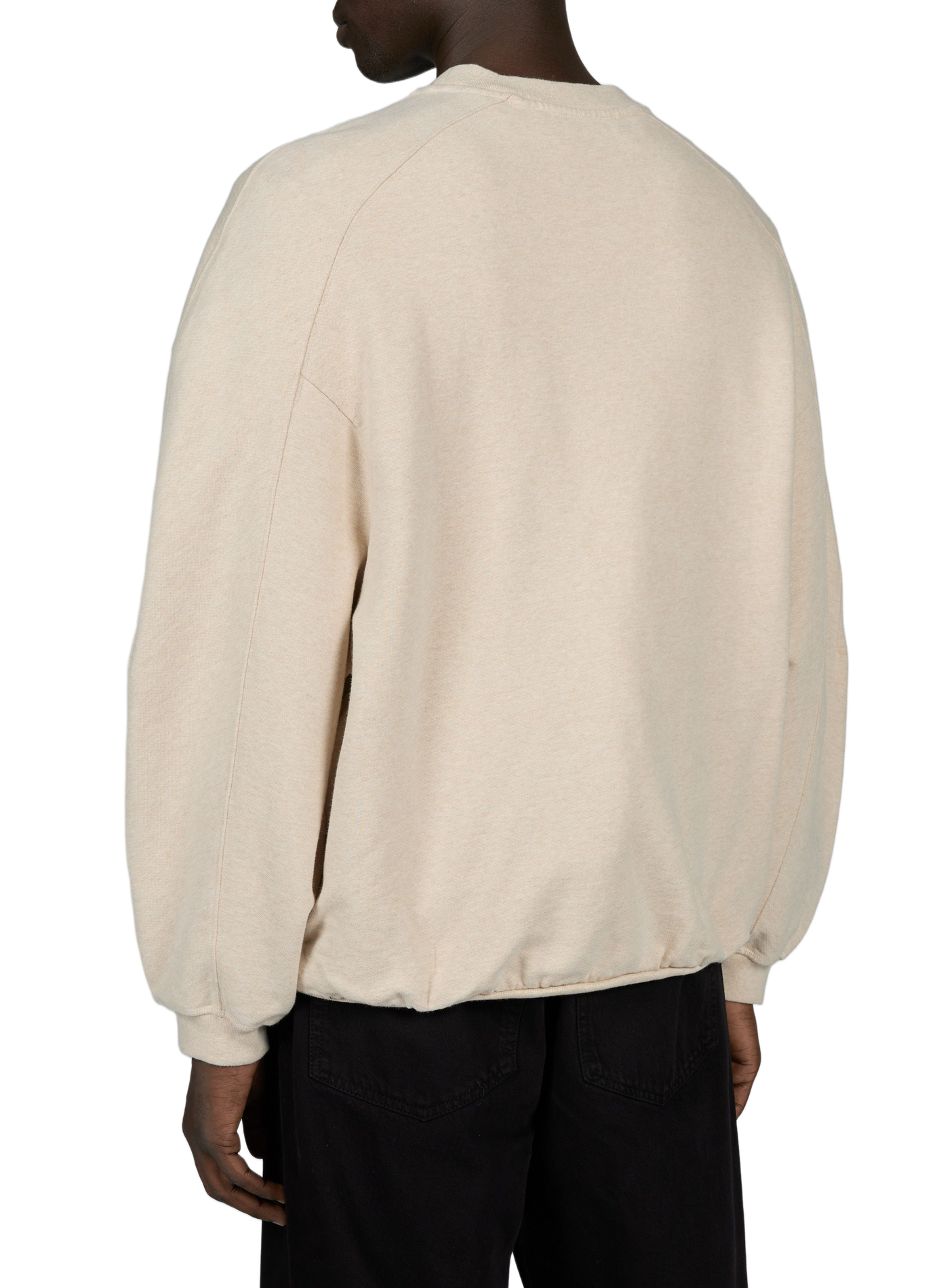 Ruime Montaigne-sweater met ronde hals van katoen JACQUEMUS Beige