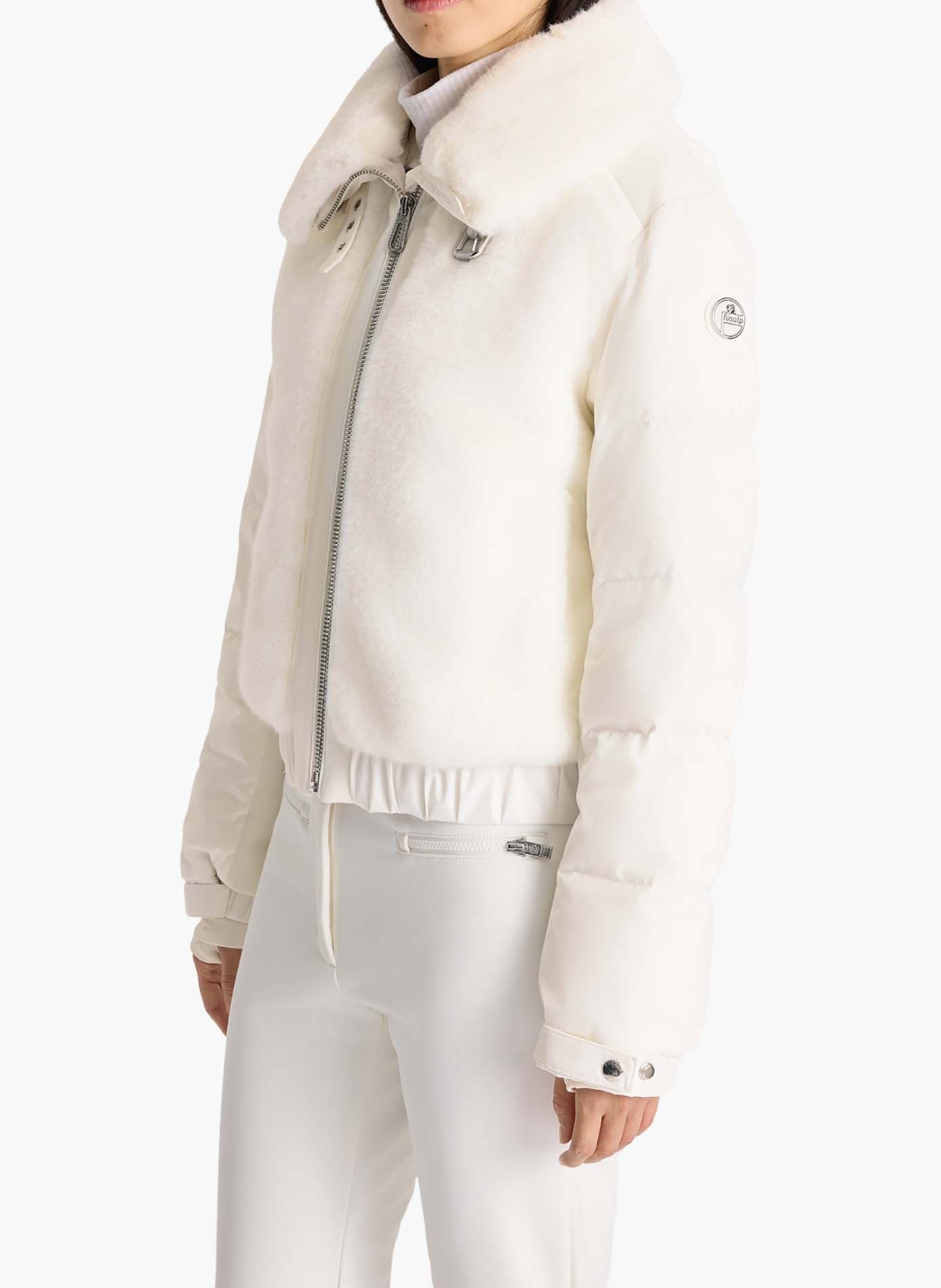 Veste de ski lenagima col chemise coupe regular FUSALP Blanc