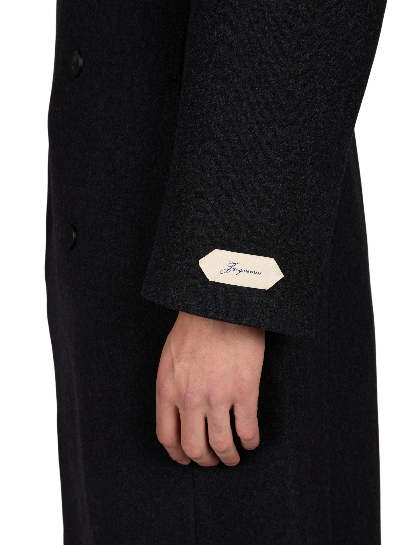Effen lange jas met knopen JACQUEMUS Grijs