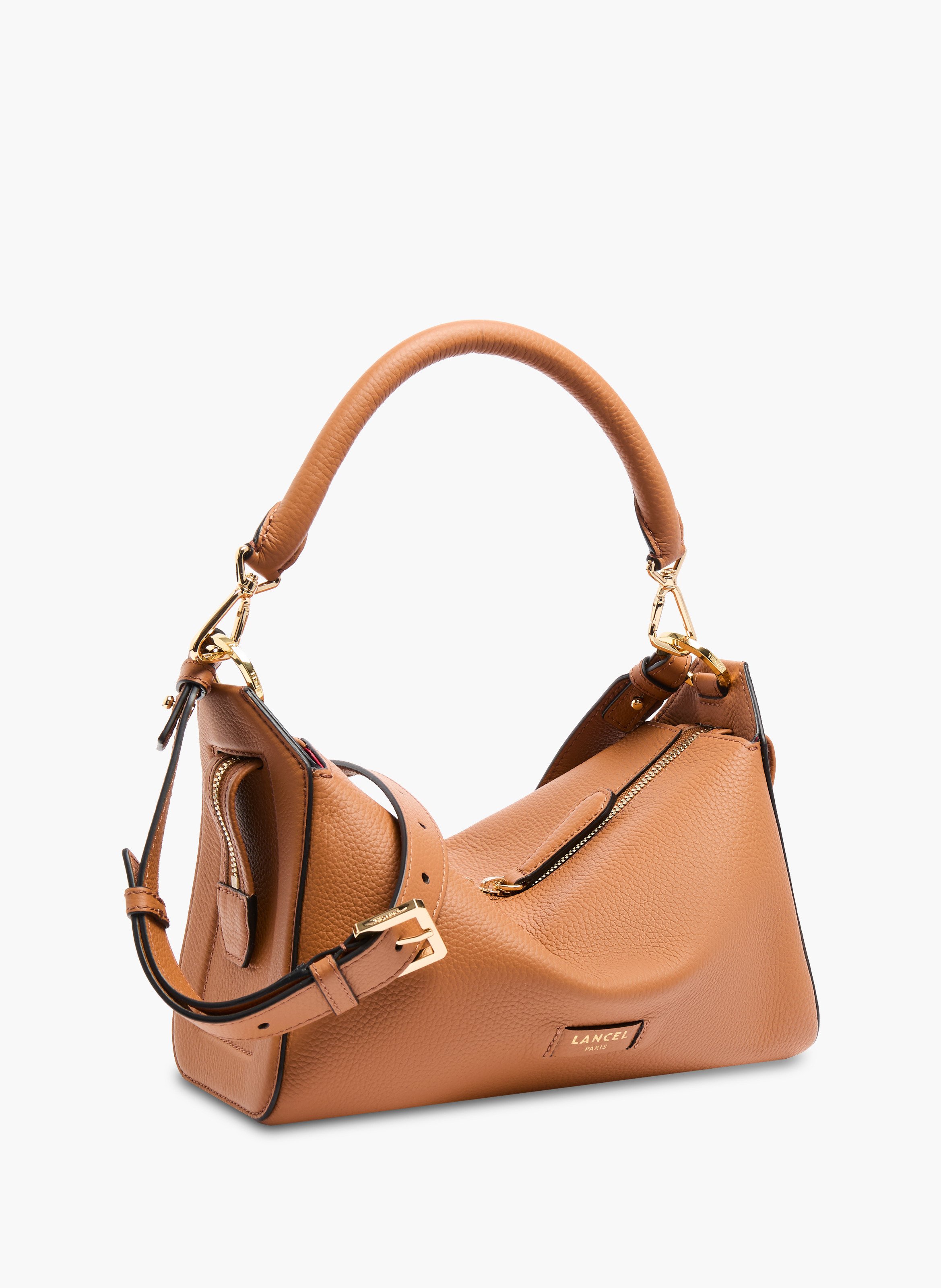 Sac hobo louison de lancel en cuir de vachette graine LANCEL Marron