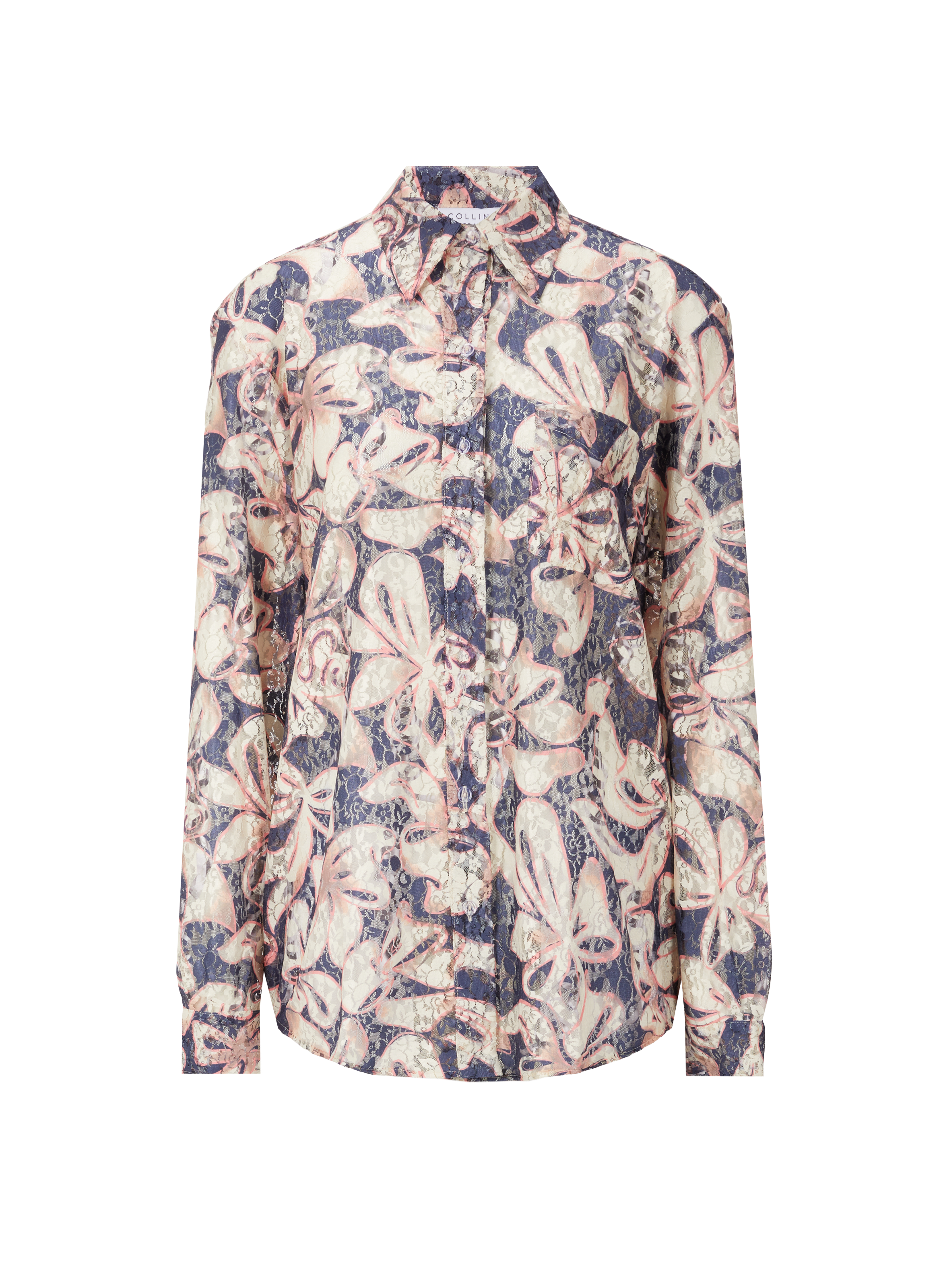 COLLINA STRADA Chemise fluide Convention satinée Multicolore