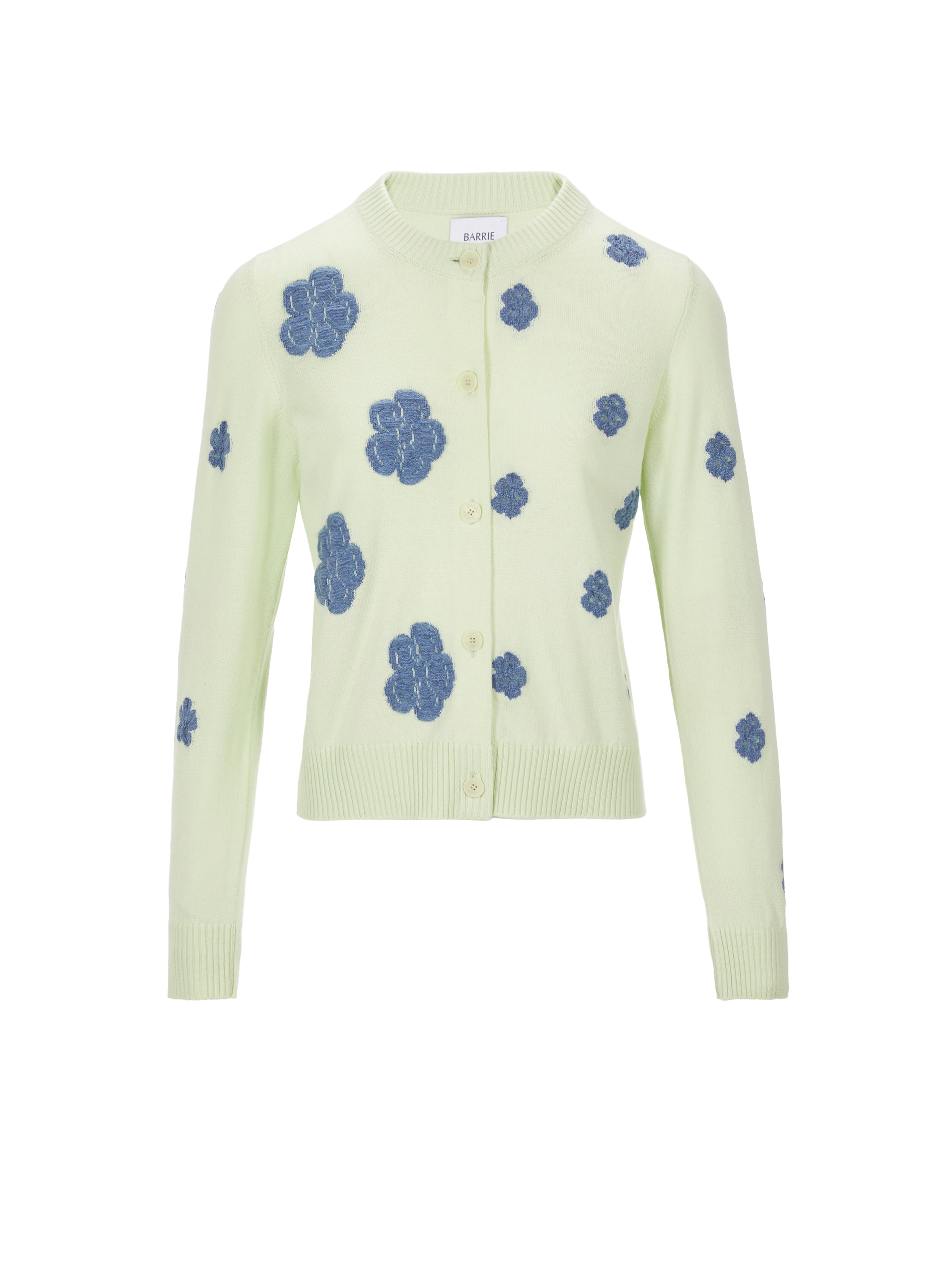 Cardigan brodé en cachemire et coton