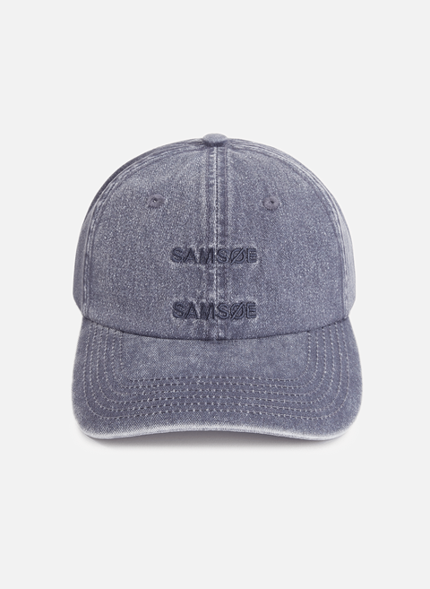قبعة قطنية باللون الأزرق SAMSOE SAMSOE 