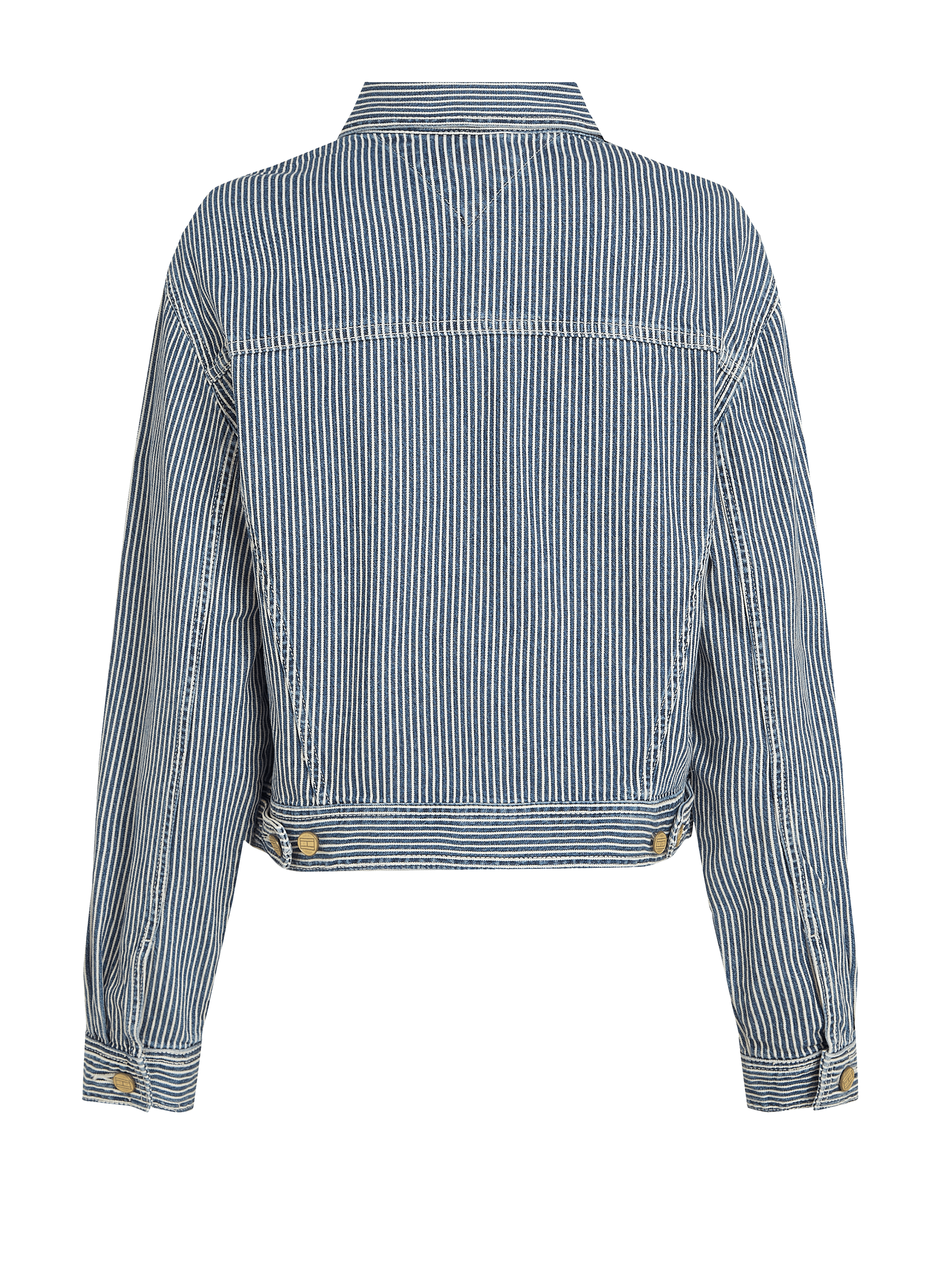 Veste en jean croppé à rayures TOMMY HILFIGER Gris