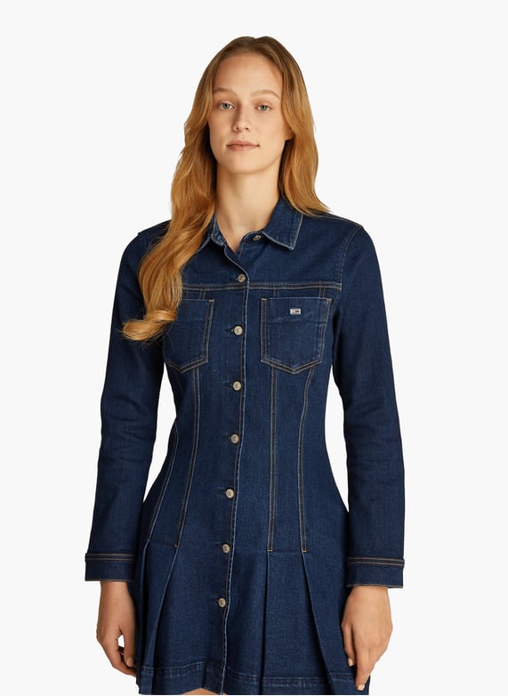 Denim shirt dress Blue Tommy hilfiger - Women | Printemps.com Denim shirt dress Blue Tommy hilfiger - Women | Printemps.com