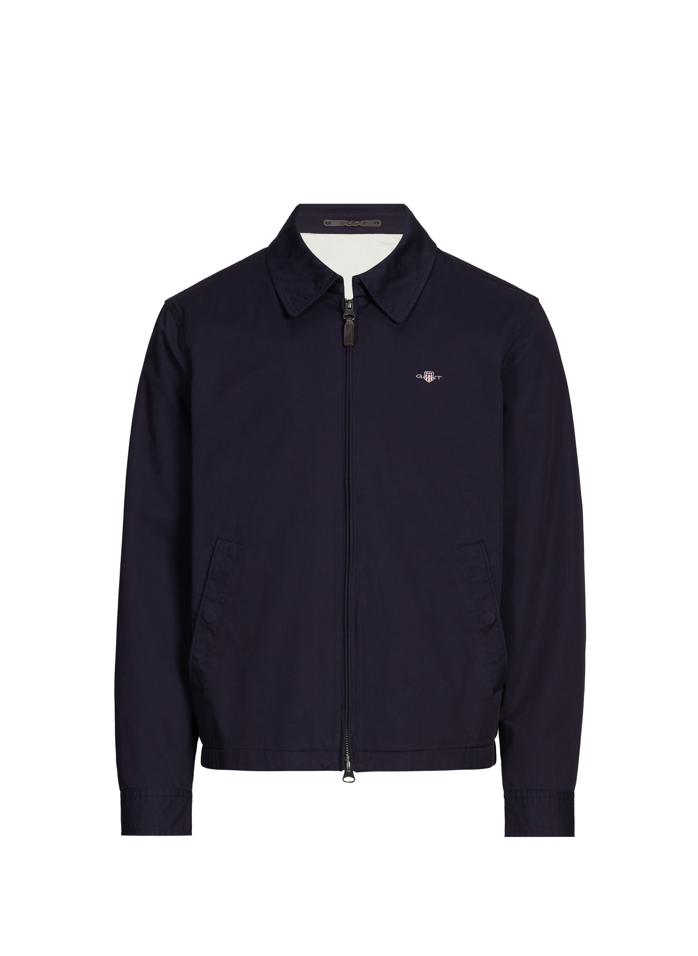 Blouson col classique en coton Bleu