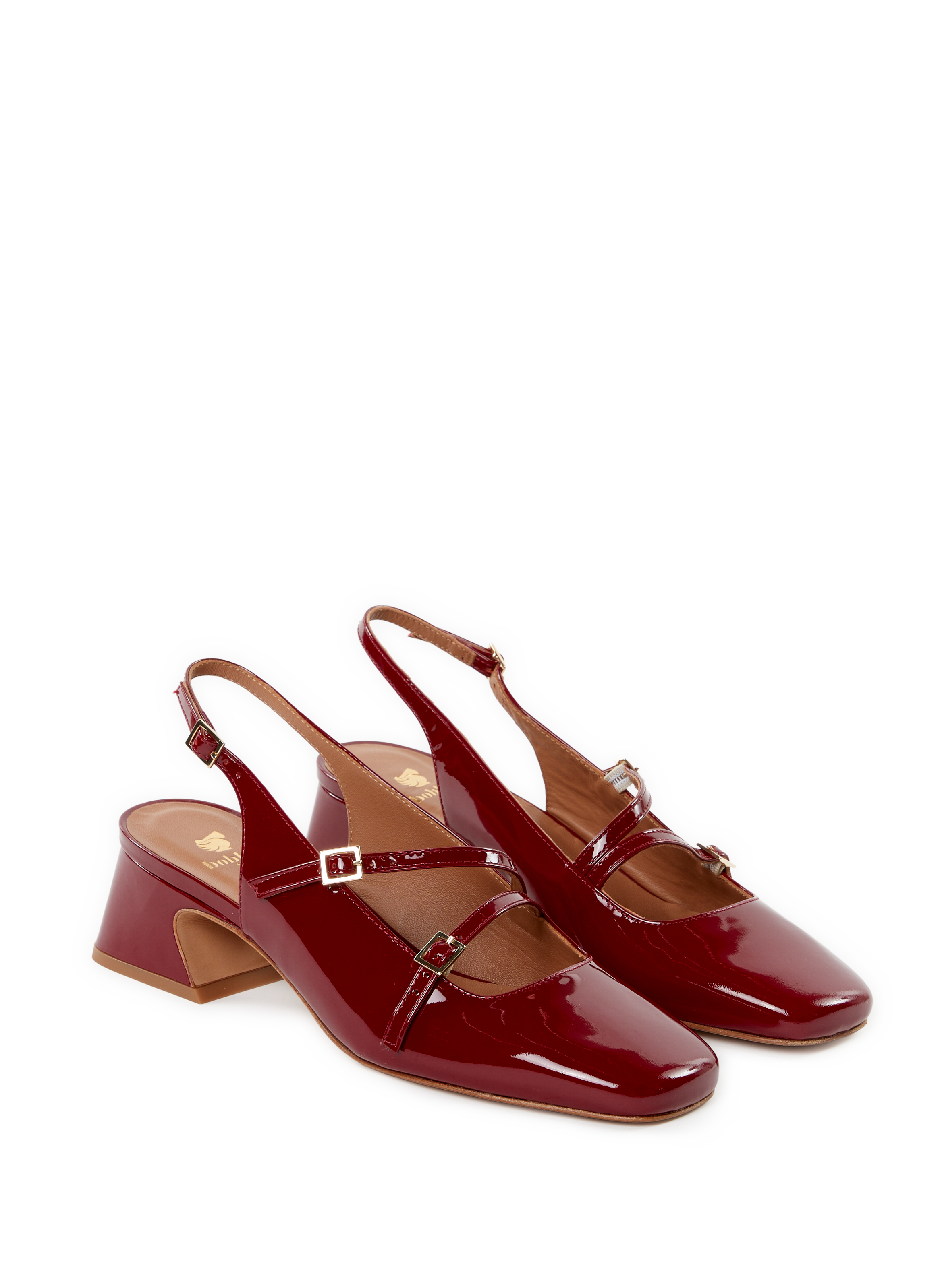 Sling-back Becca en cuir BOBBIES Rouge