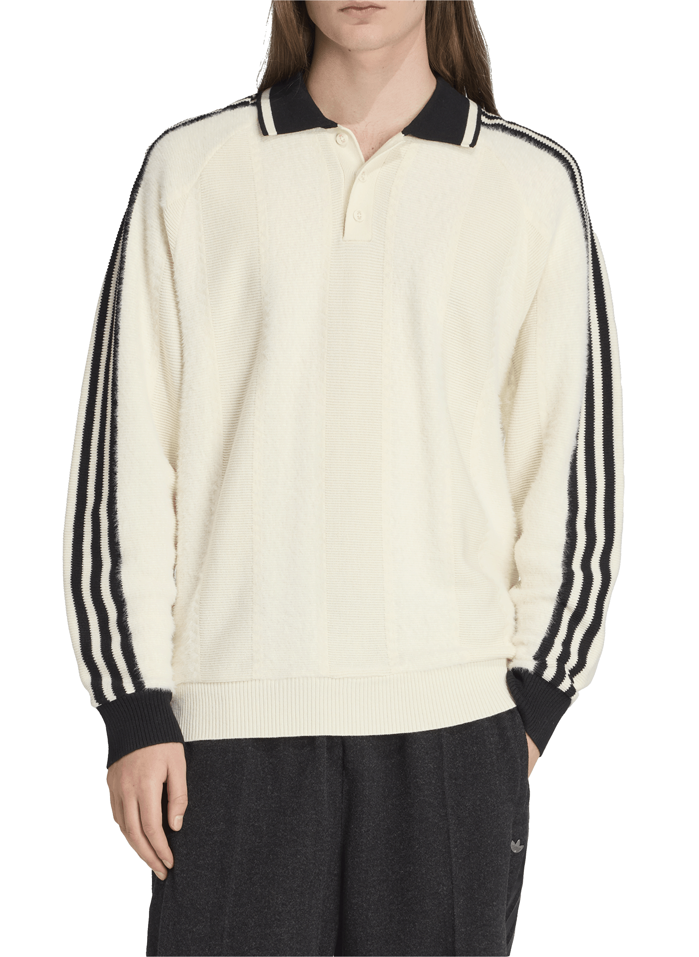 ADIDAS Polo-collar jumper White