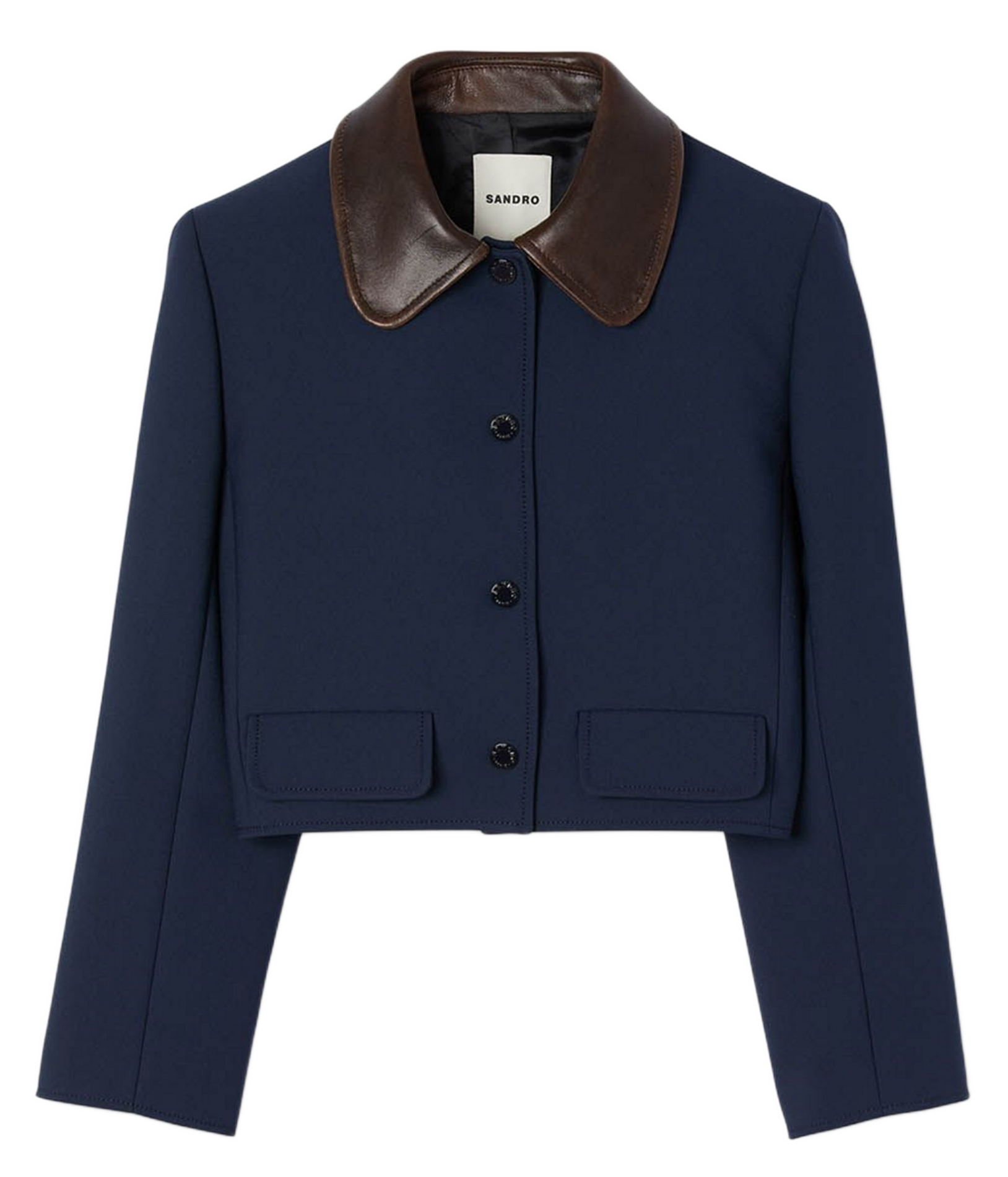 Veste droite col classique SANDRO Bleu