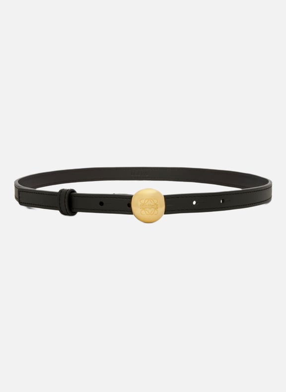 Ceinture en cuir de veau lisse Pebble Noir by LOEWE LOEWE Ceinture en cuir de veau lisse Pebble Noir