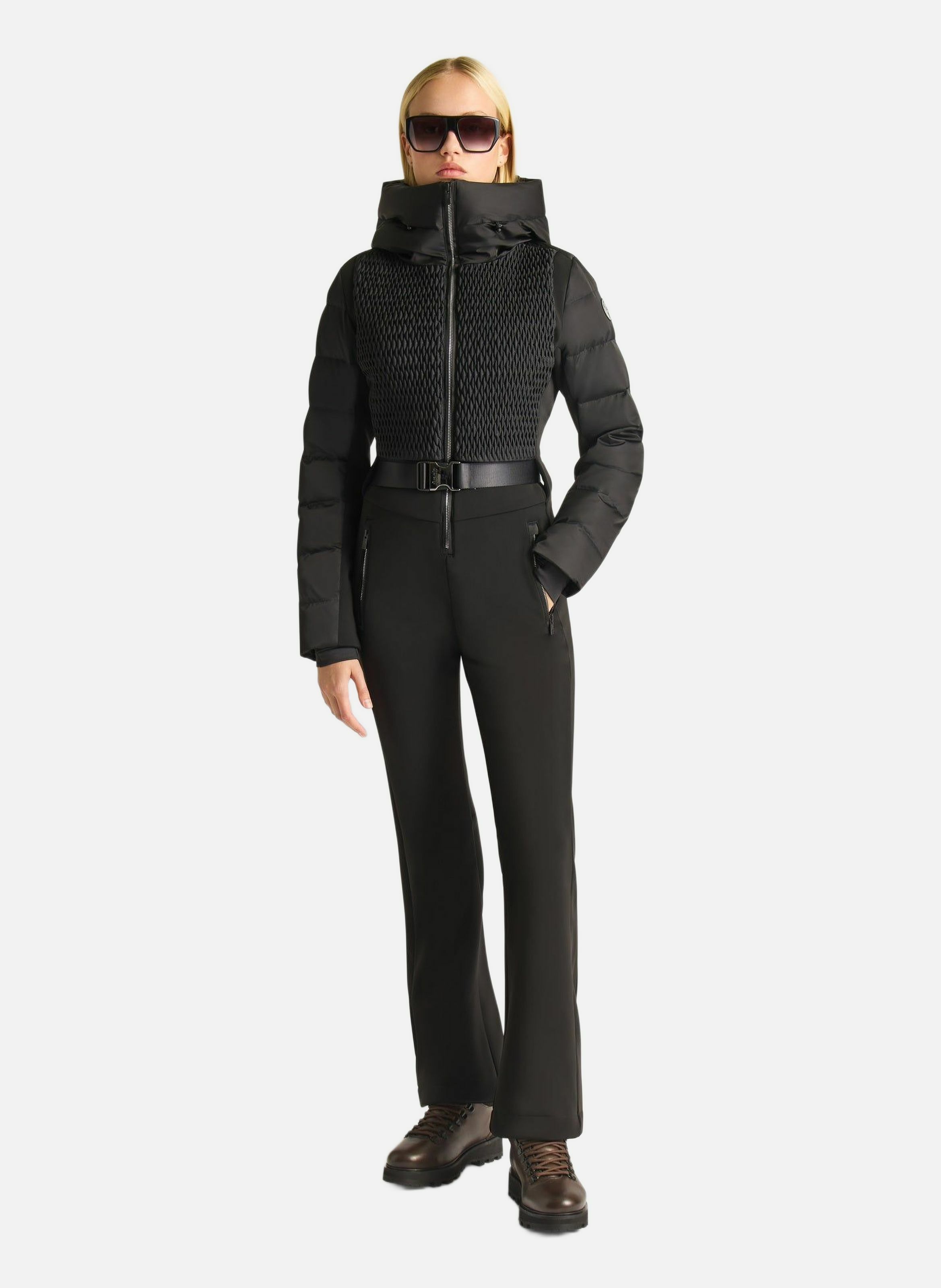 FUSALP Combinaison de ski marie col montant coupe regular Noir