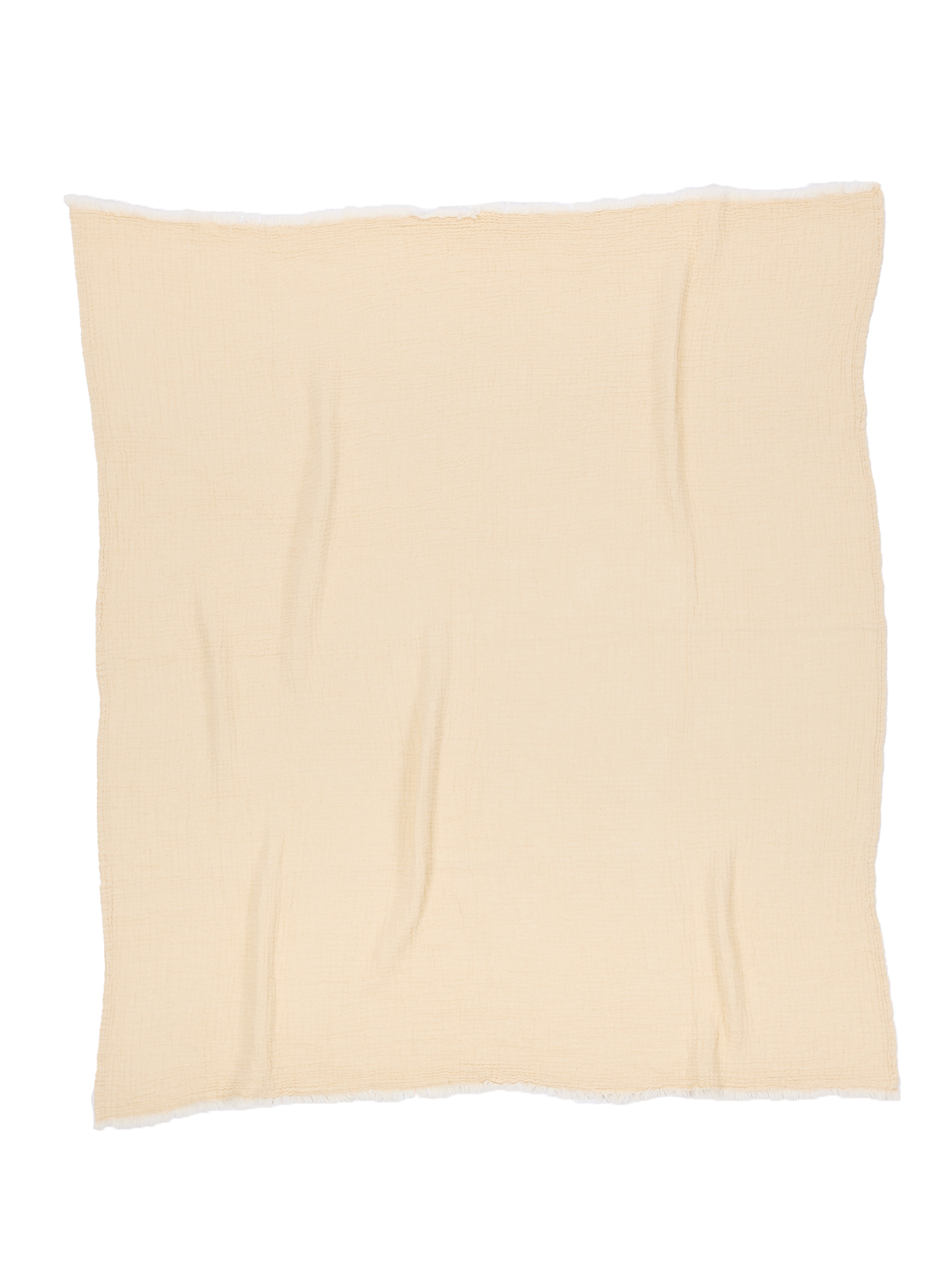 Plaid en gaze de coton AU PRINTEMPS PARIS Beige