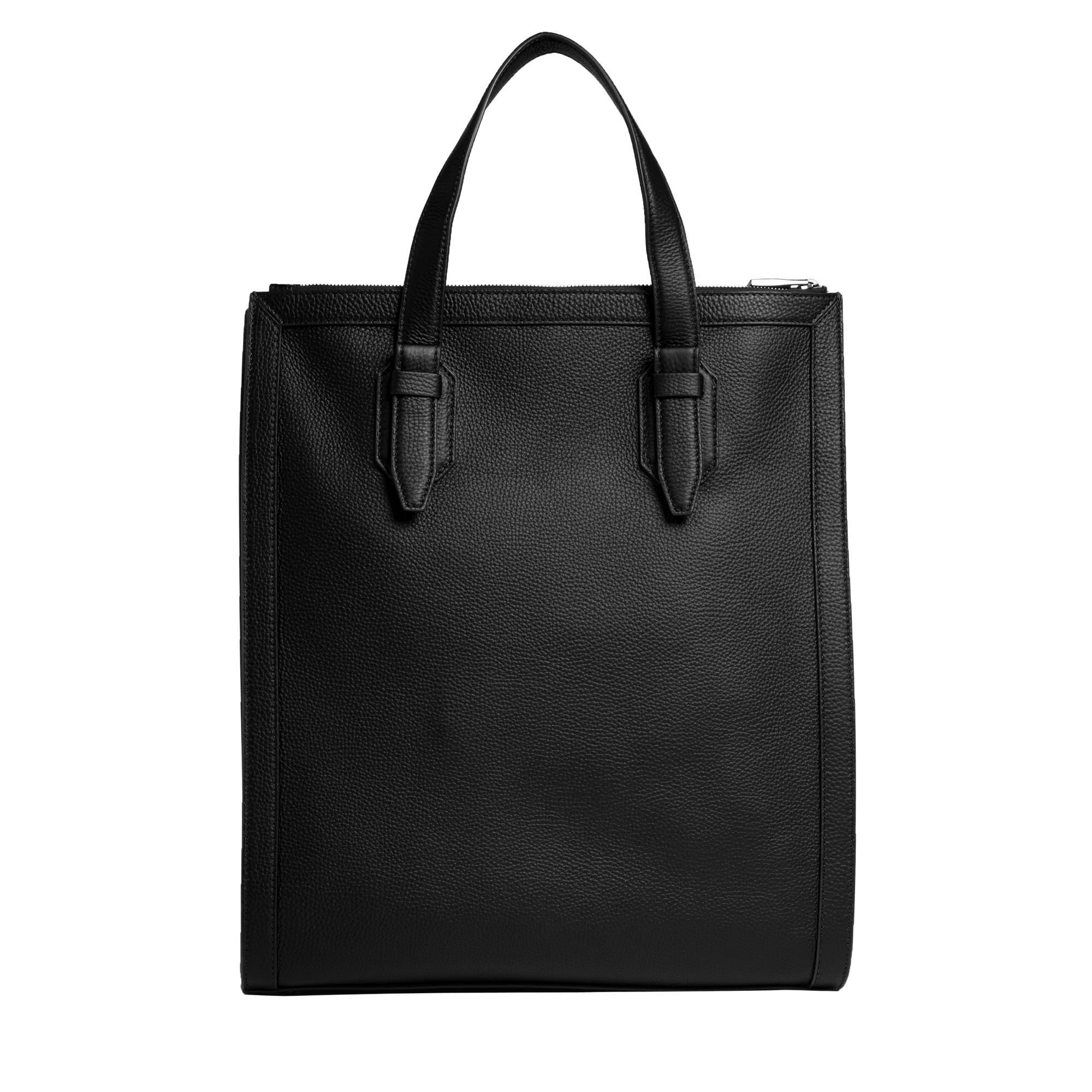 Sac cabas vertical zippé charlie de lancel en cuir LANCEL Noir