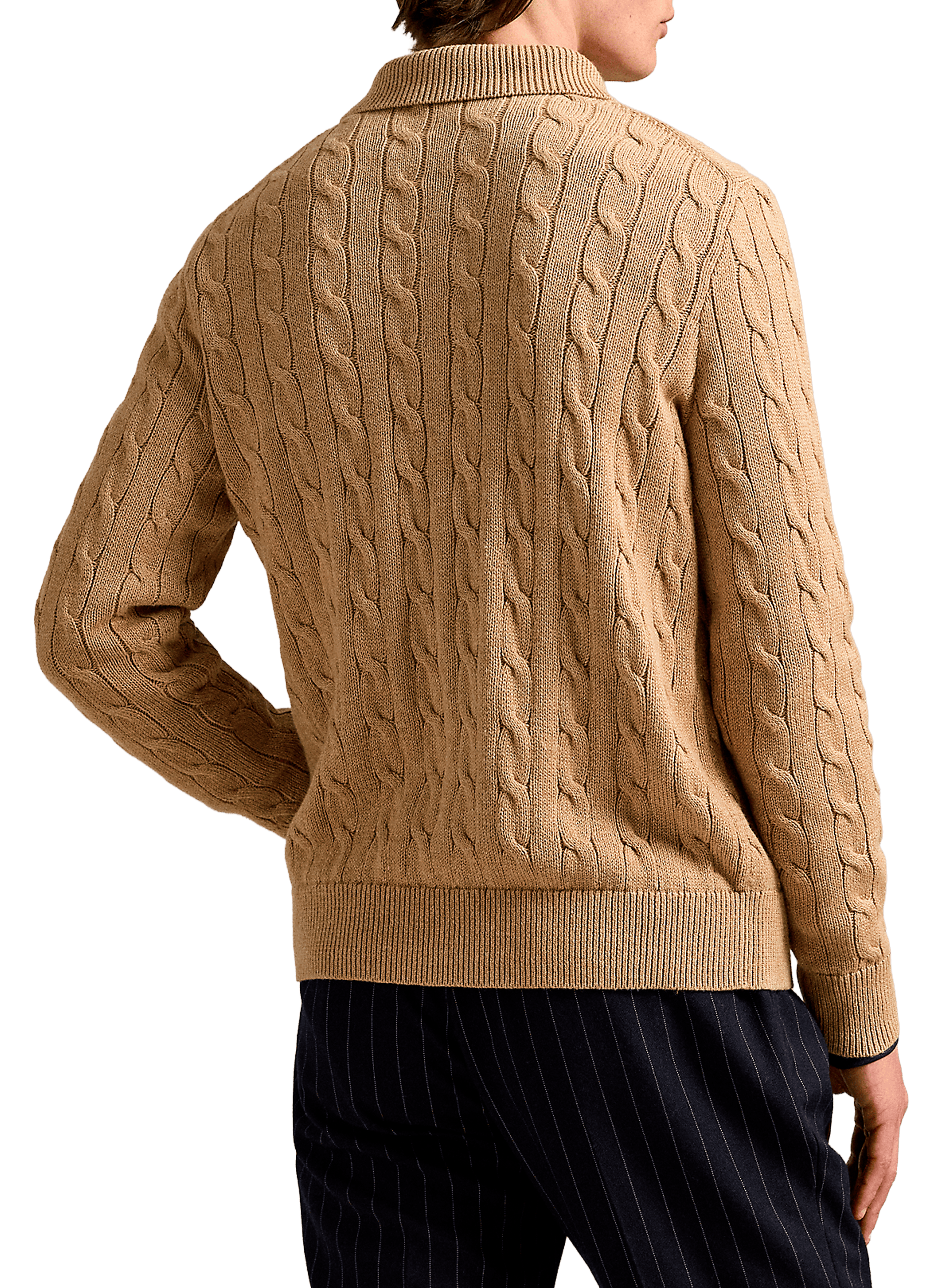 Gilet col classique en coton POLO RALPH LAUREN Beige