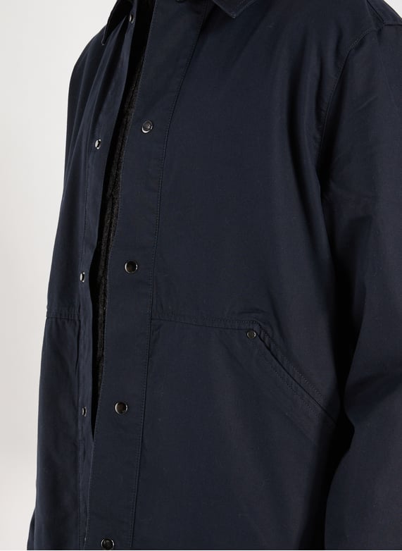 Surchemise col classique en coton mélangé | Bleu by LYLE & SCOTT Surchemise col classique en coton mélangé Bleu