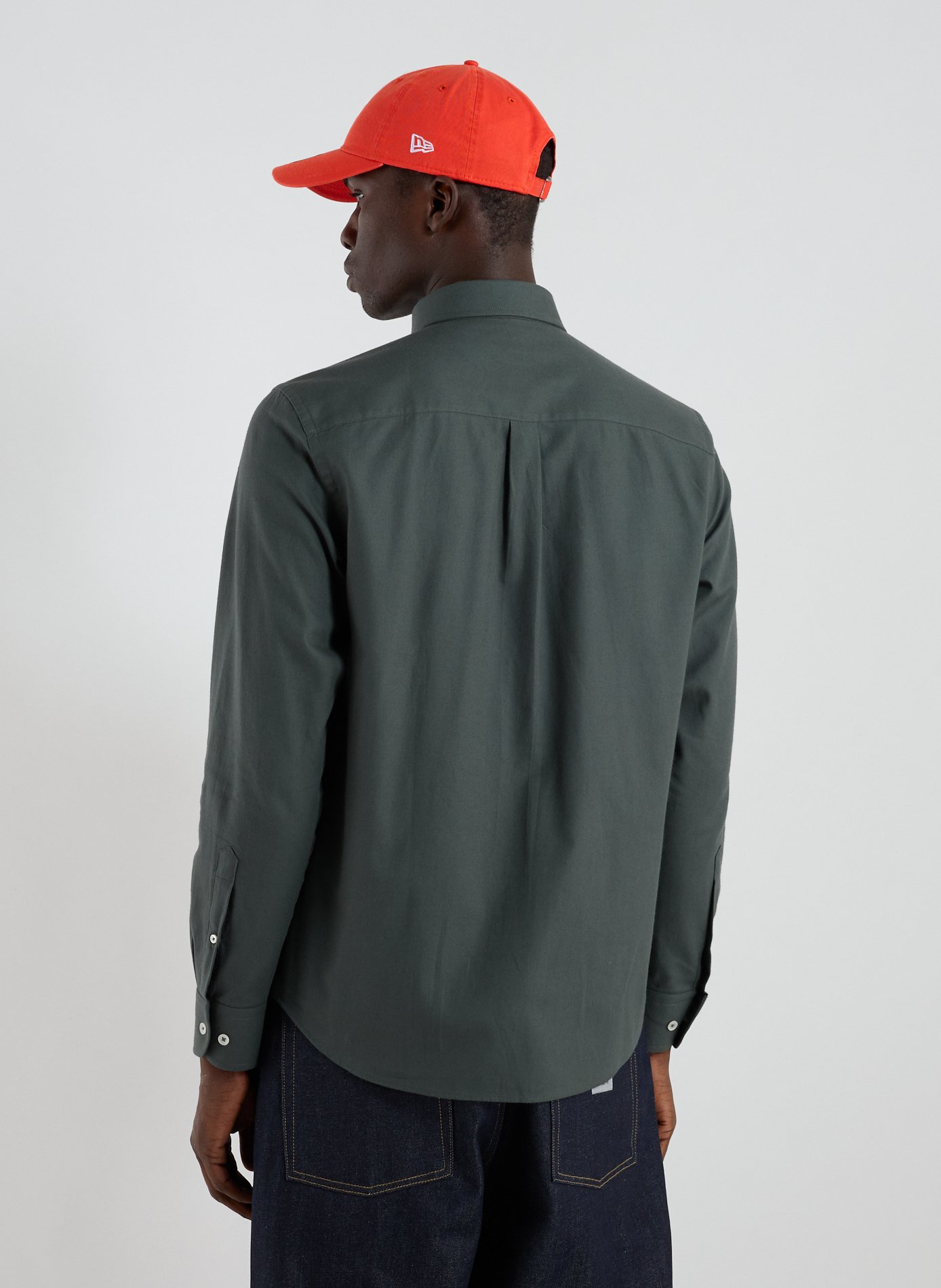 Chemise col américain en coton AIGLE Gris