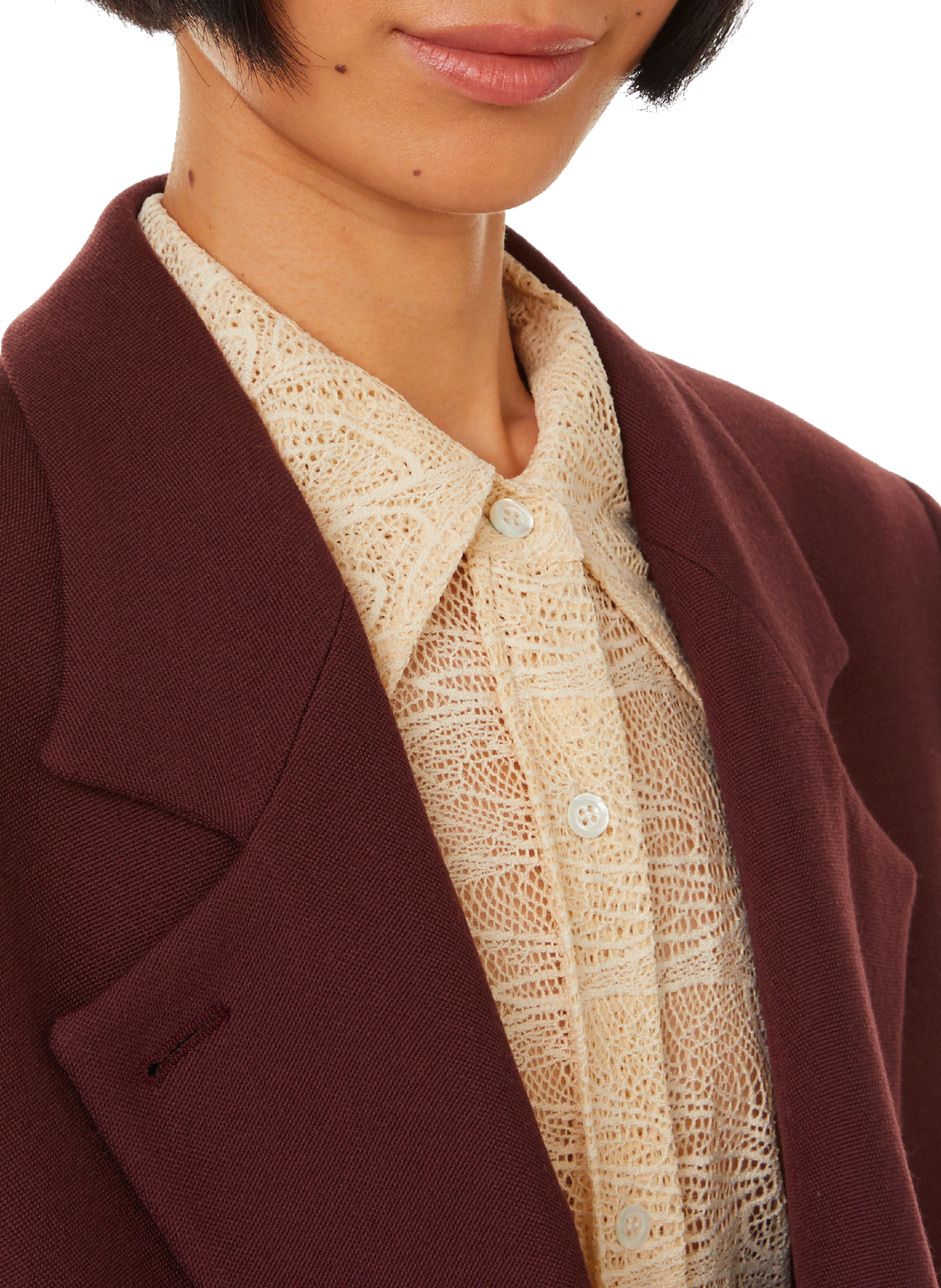 Blazer en laine biologique BITE STUDIOS Rouge