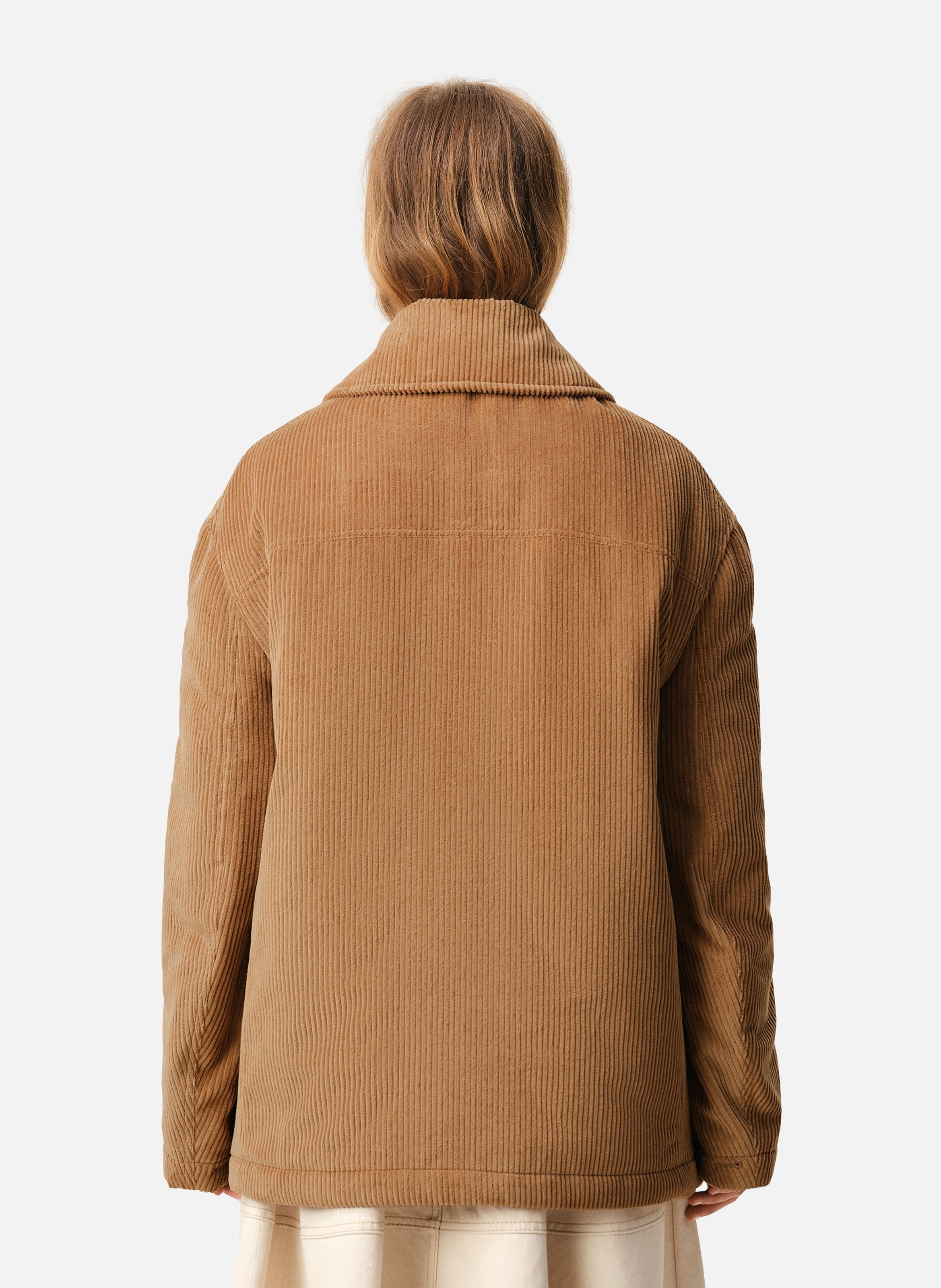 Veste worker en velours en coton unisexe AMI PARIS Marron