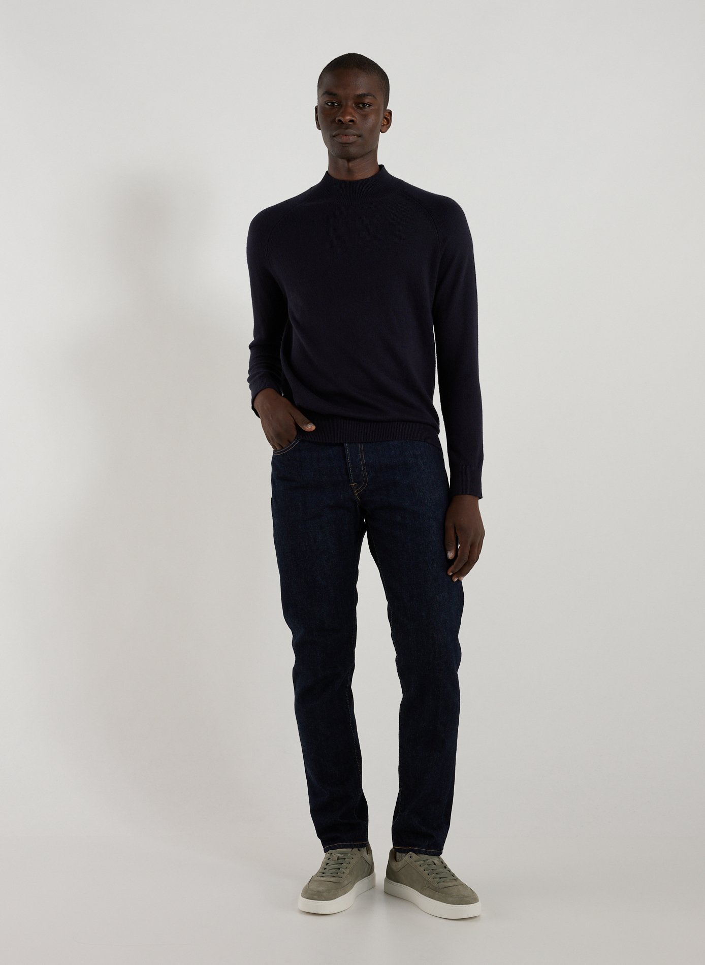 Straight cotton jeans EDWIN Blue