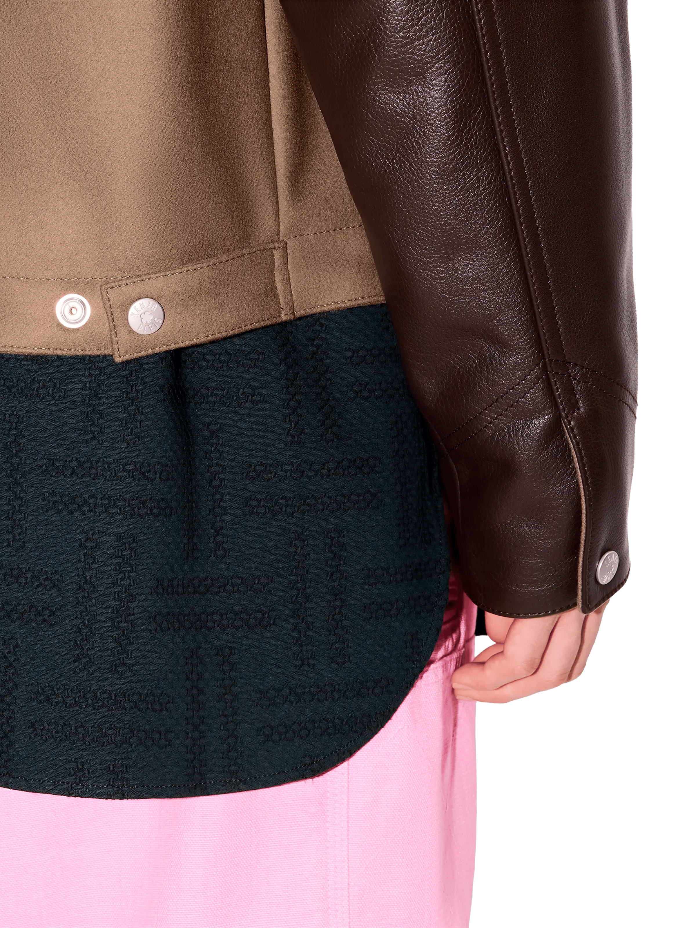 Straight jacket with logo KENZO Brown