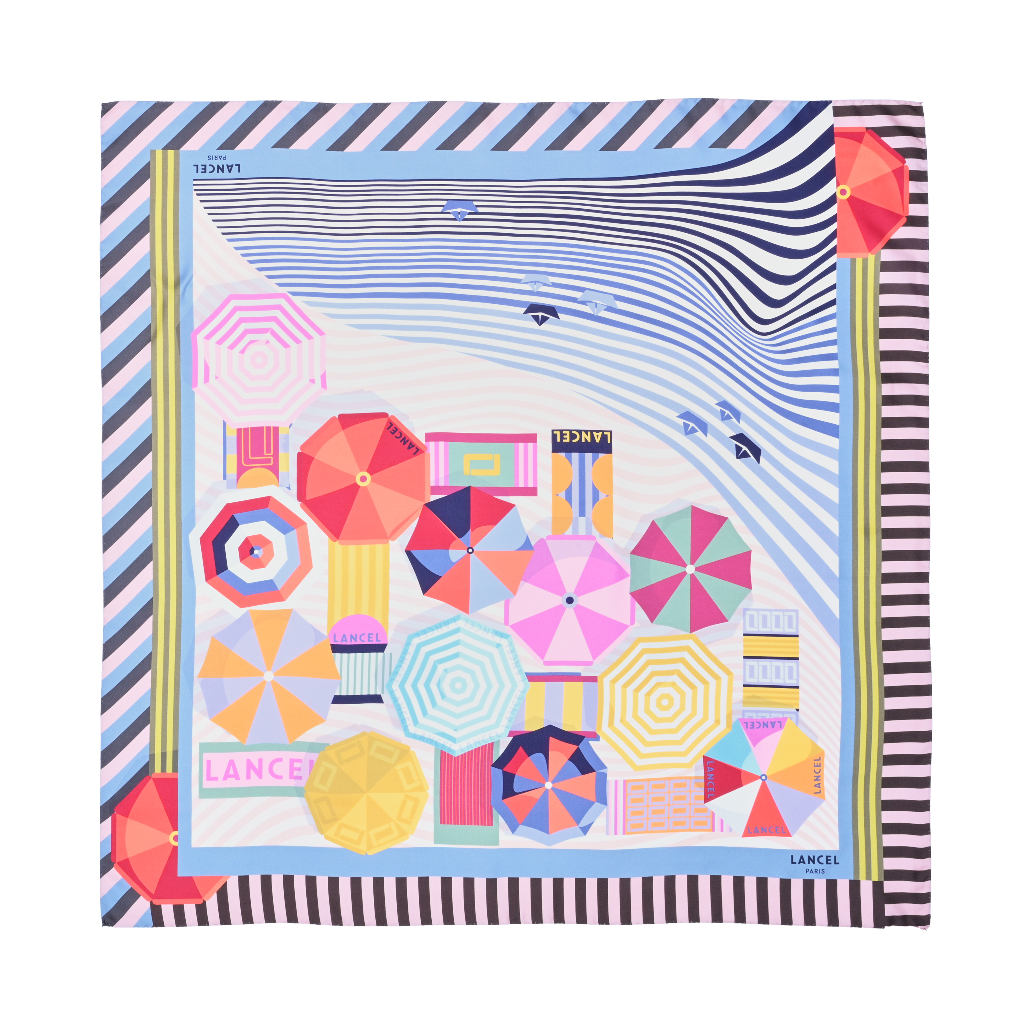 Silk scarf 90 capsule lancel beach LANCEL Multicolour